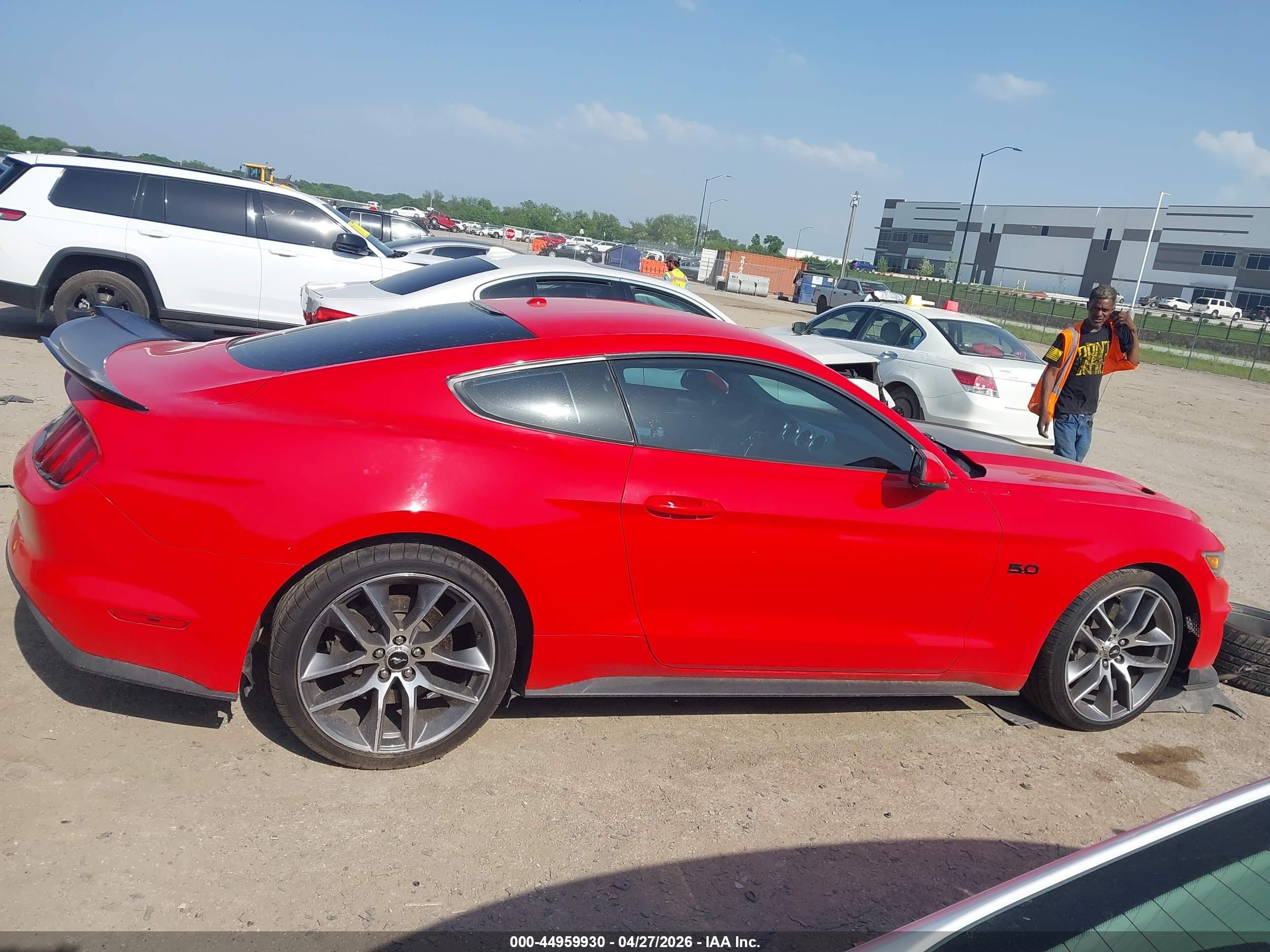2015 Ford Mustang Gt Premium Red vin: 1FA6P8CF4F5407941
