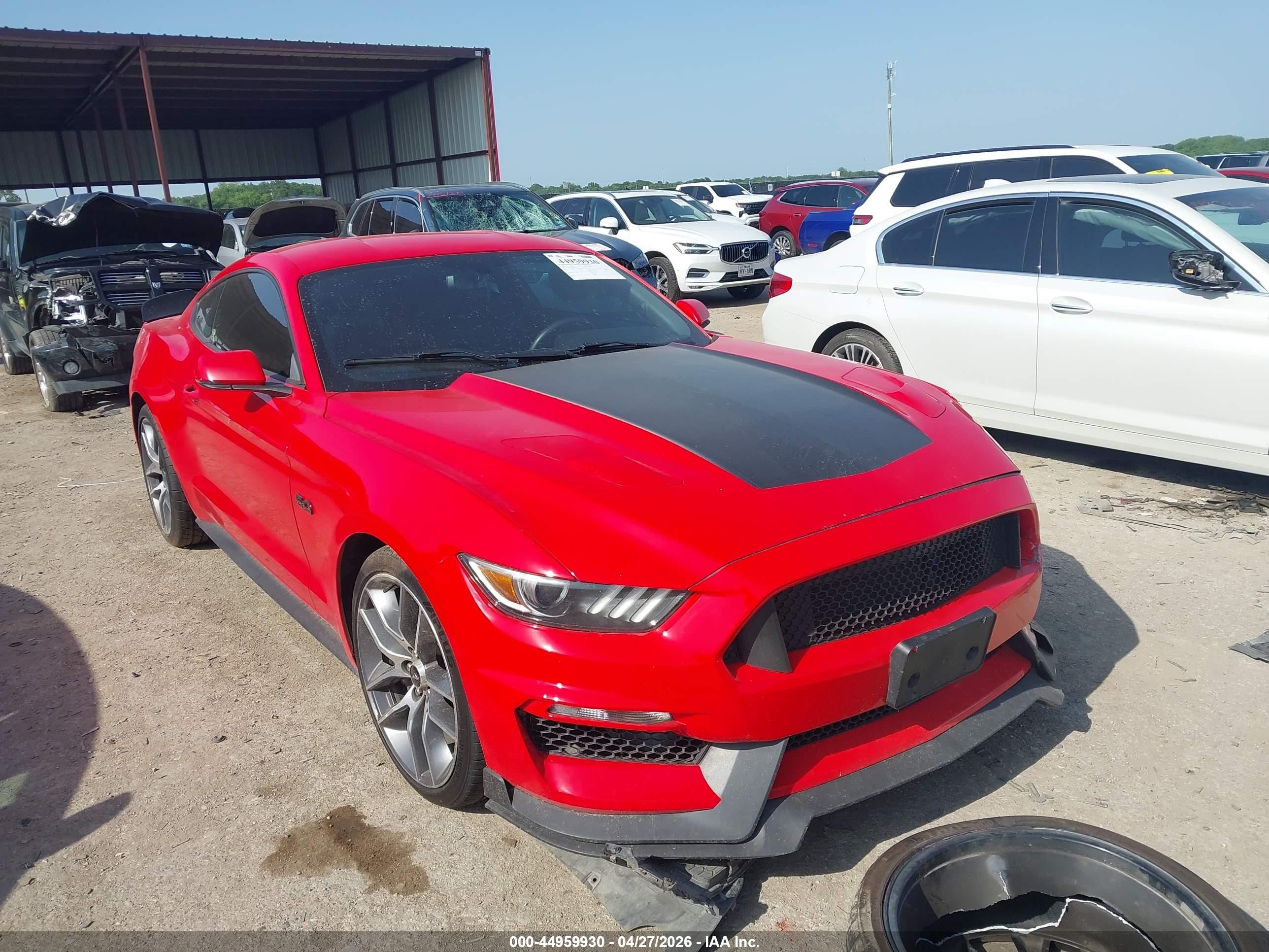 2015 Ford Mustang Gt Premium Red vin: 1FA6P8CF4F5407941