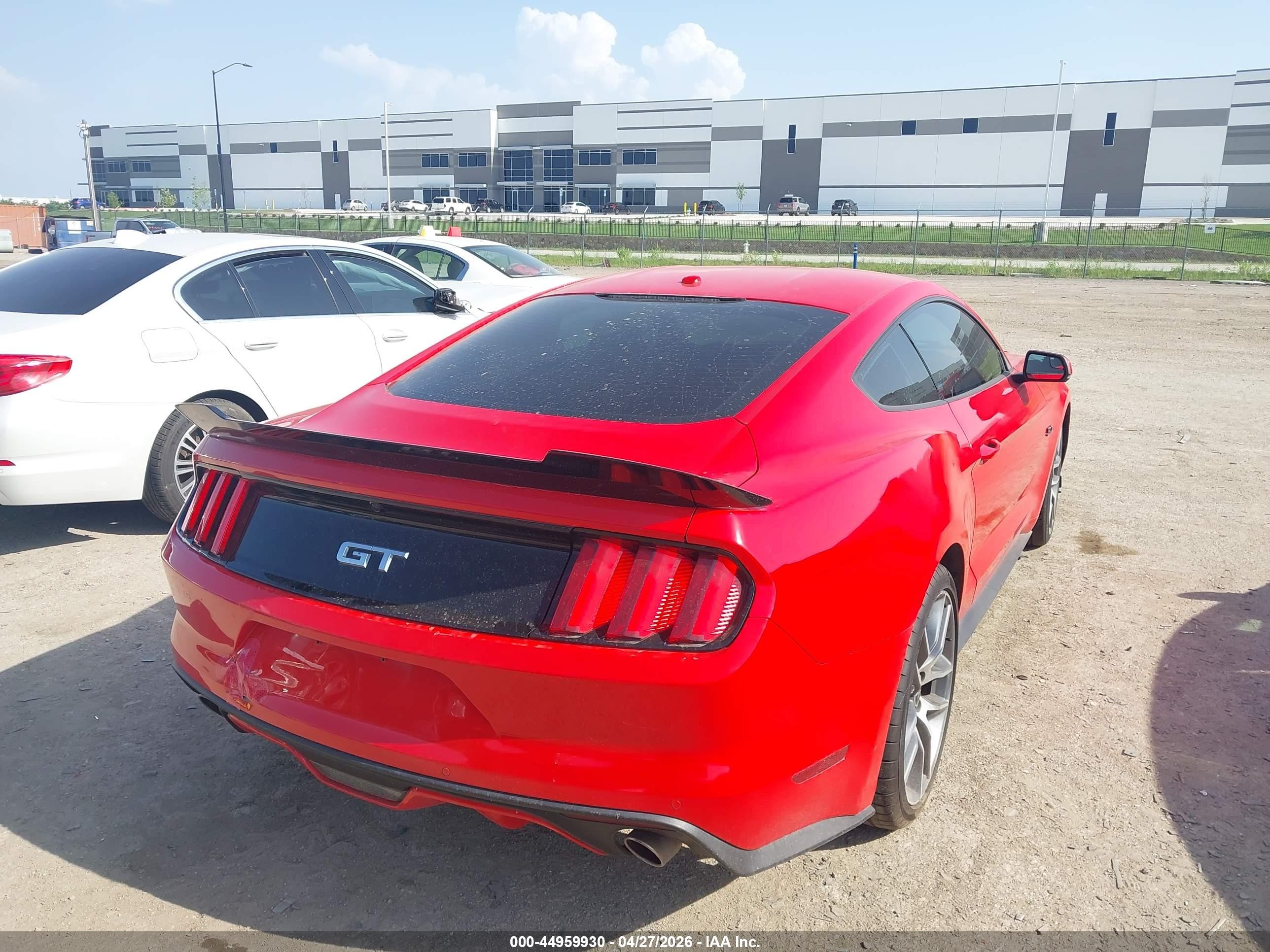 2015 Ford Mustang Gt Premium Red vin: 1FA6P8CF4F5407941
