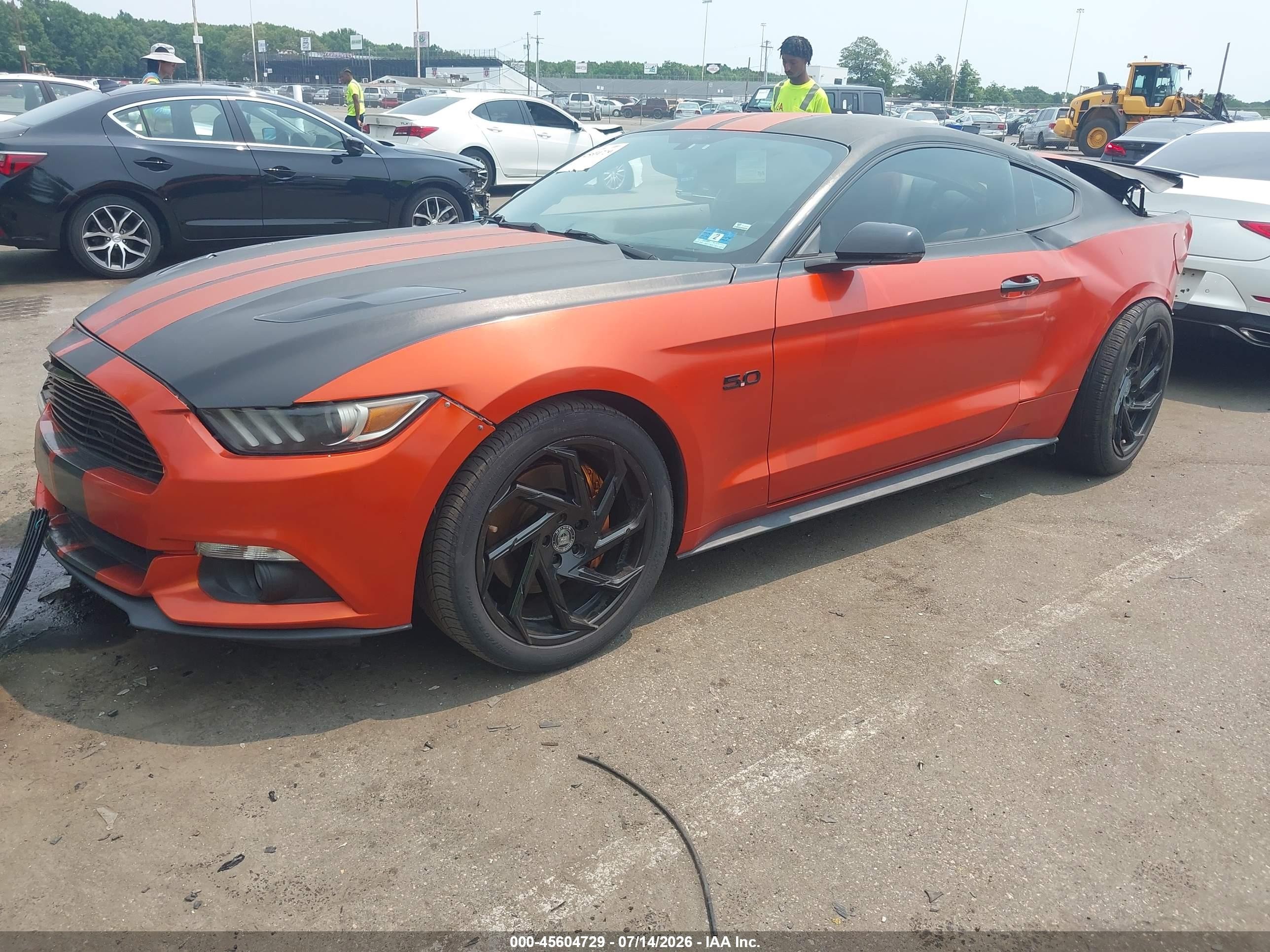 2016 Ford Mustang Gt Premium Orange vin: 1FA6P8CF4G5227764