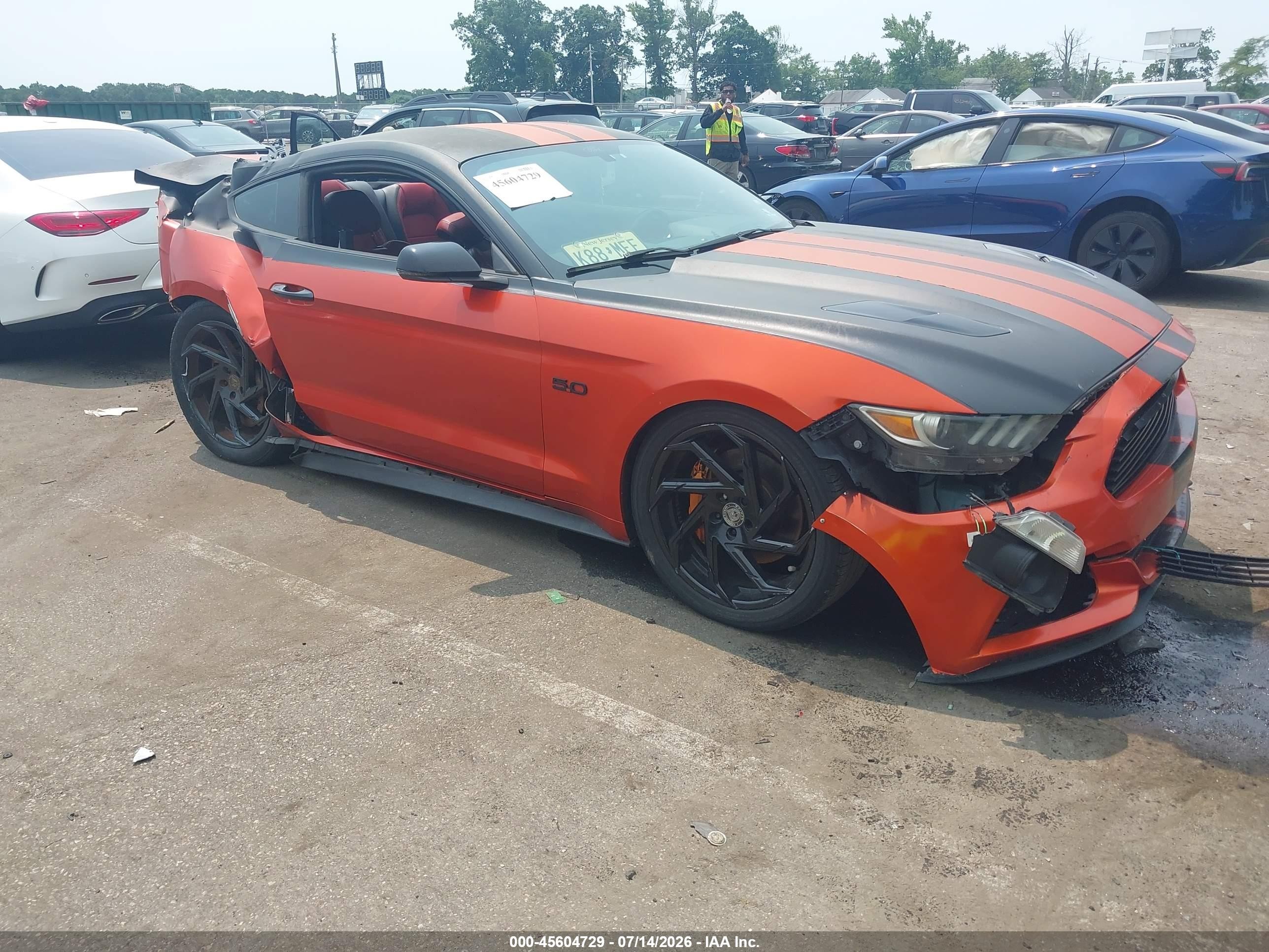 2016 Ford Mustang Gt Premium Orange vin: 1FA6P8CF4G5227764