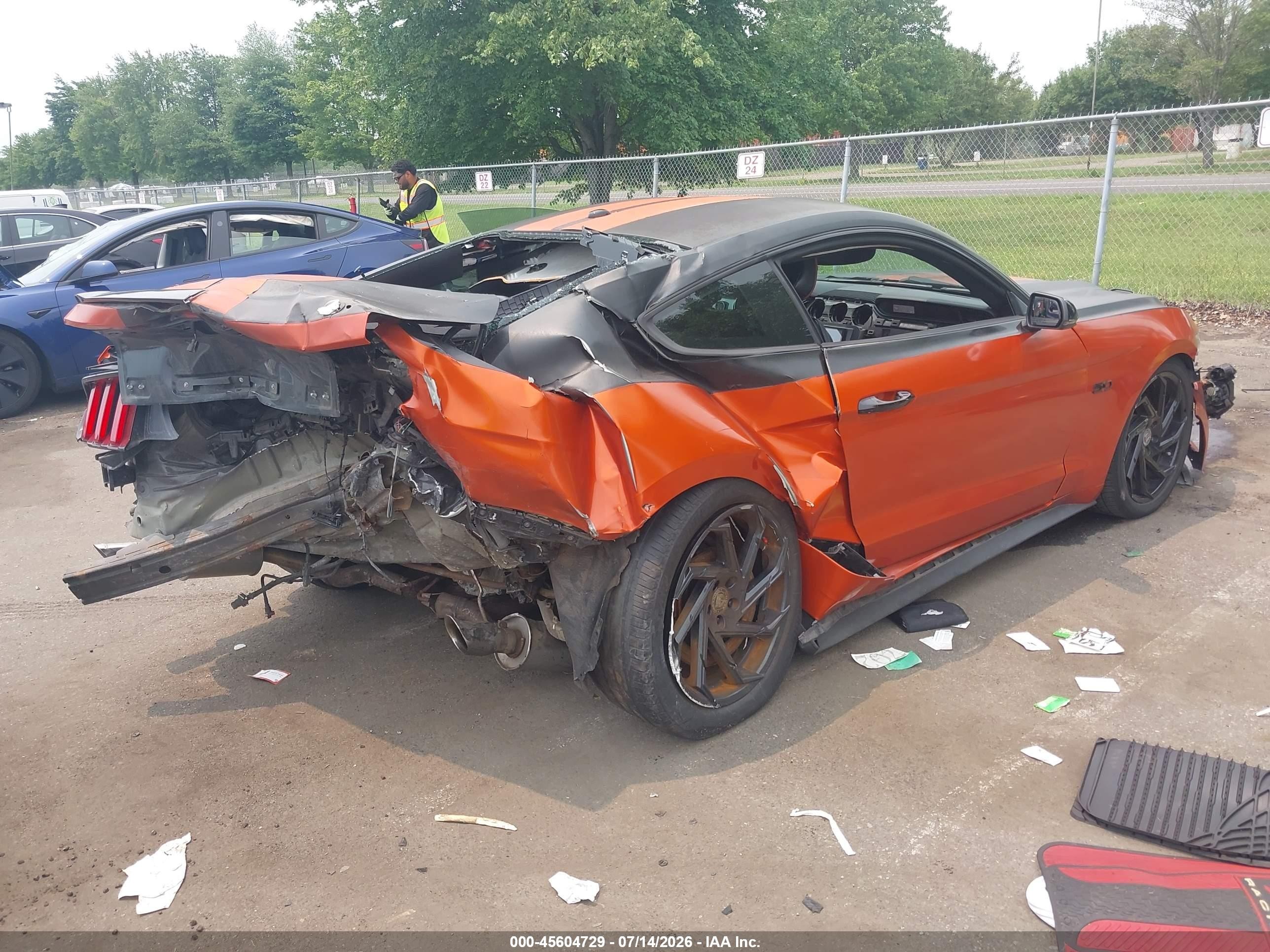 2016 Ford Mustang Gt Premium Orange vin: 1FA6P8CF4G5227764
