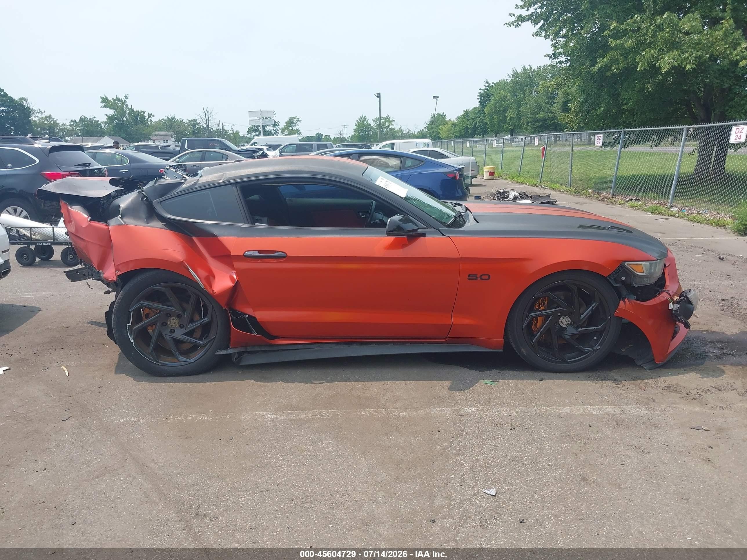 2016 Ford Mustang Gt Premium Orange vin: 1FA6P8CF4G5227764