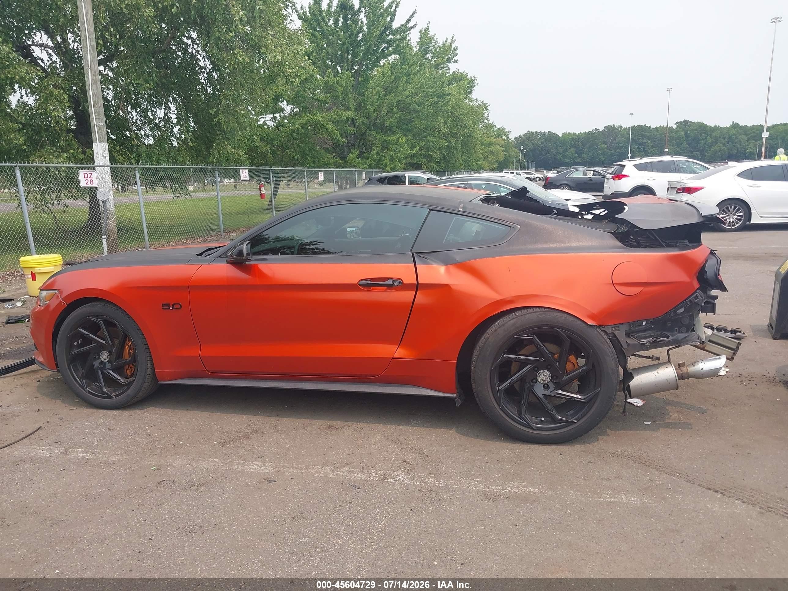 2016 Ford Mustang Gt Premium Orange vin: 1FA6P8CF4G5227764