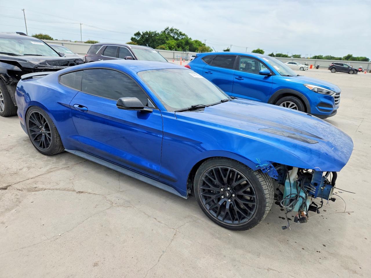 2017 Ford Mustang Gt Синий vin: 1FA6P8CF4H5211050