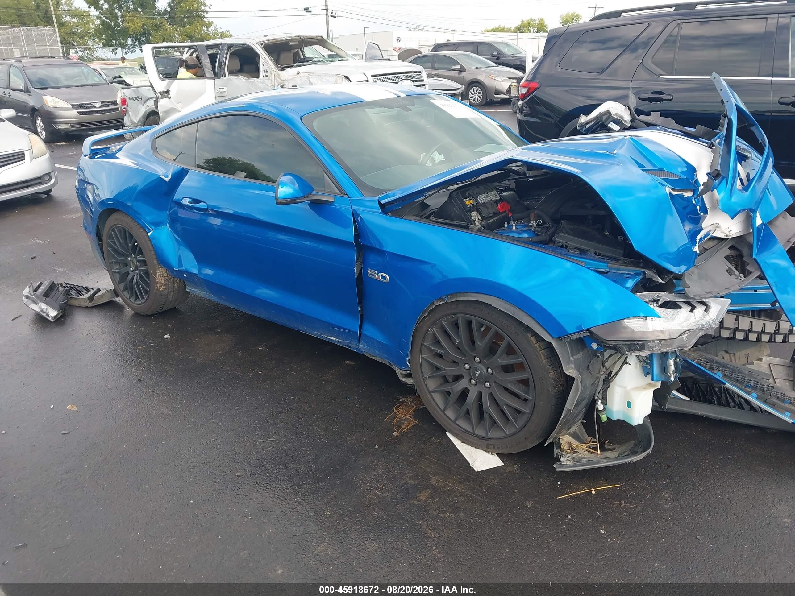 2019 Ford Mustang Gt Premium Blue vin: 1FA6P8CF4K5116463