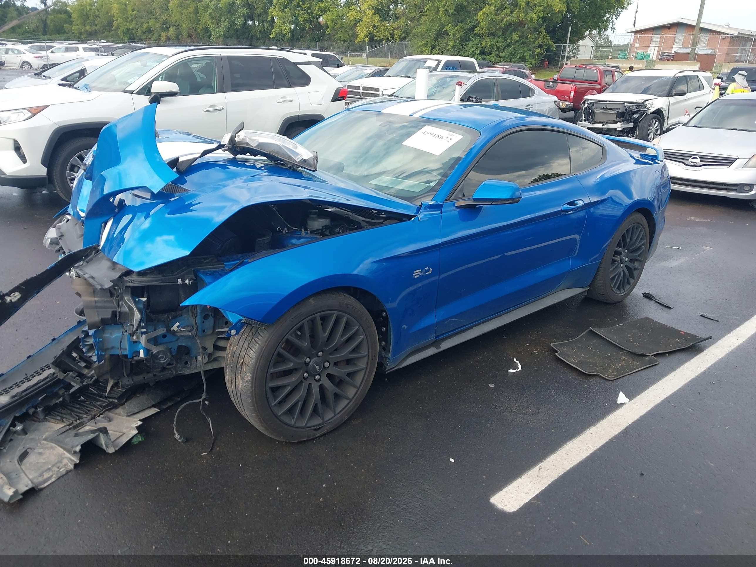 2019 Ford Mustang Gt Premium Blue vin: 1FA6P8CF4K5116463