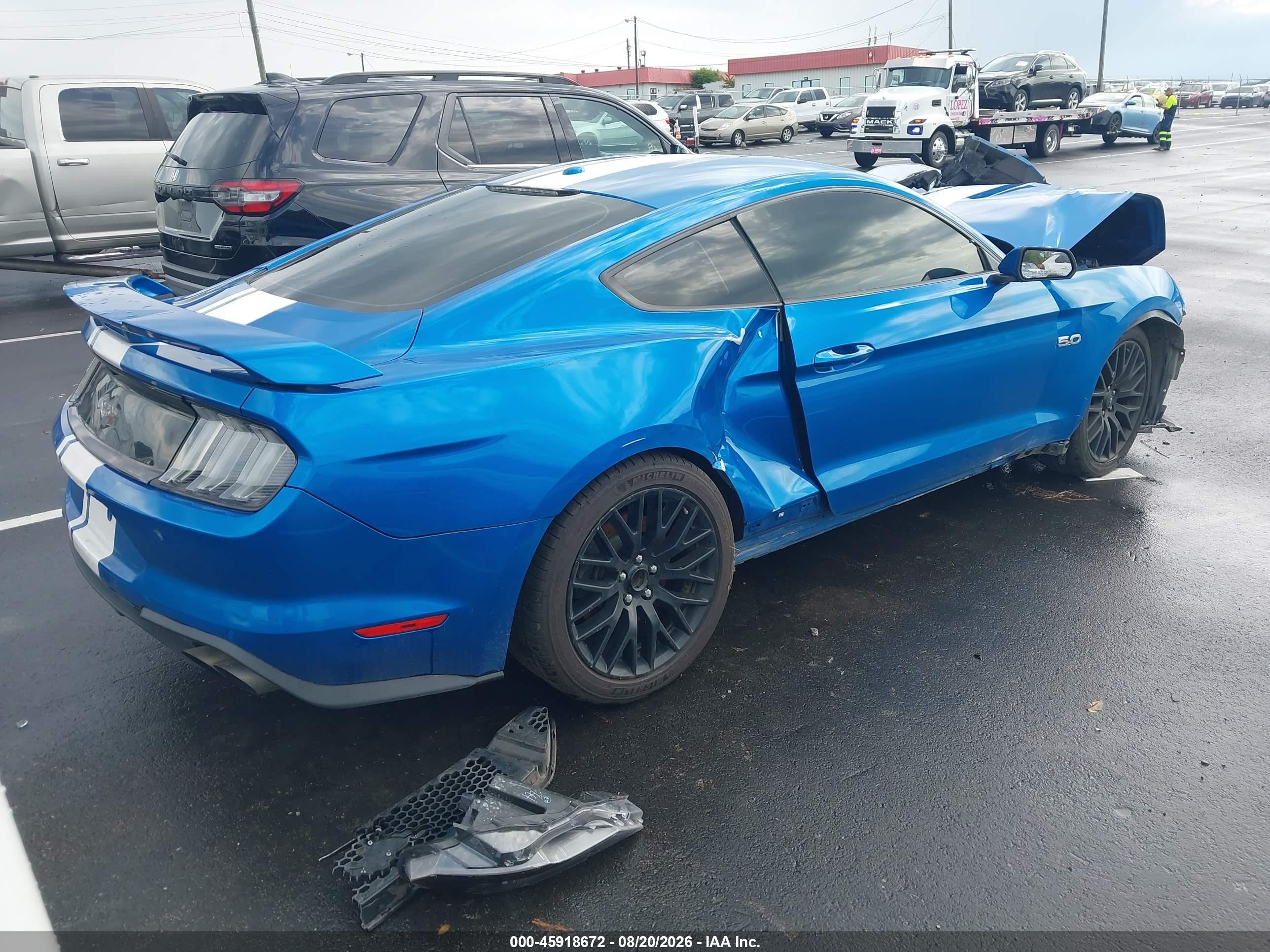 2019 Ford Mustang Gt Premium Blue vin: 1FA6P8CF4K5116463