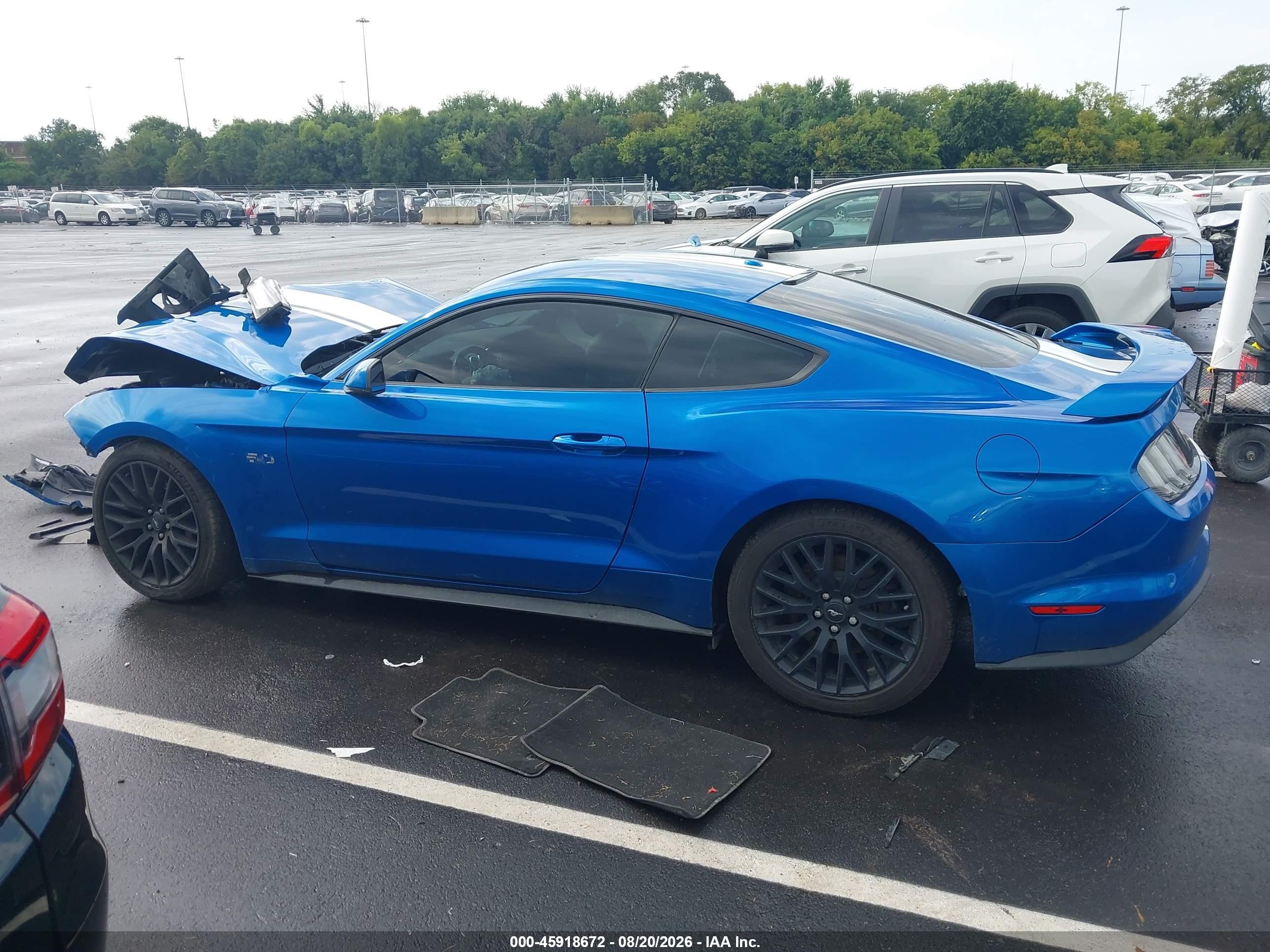 2019 Ford Mustang Gt Premium Blue vin: 1FA6P8CF4K5116463