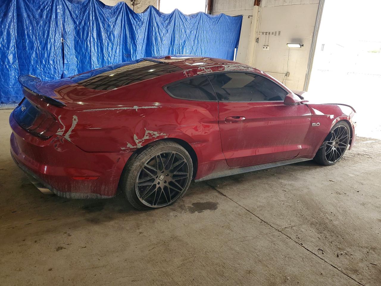 2019 Ford Mustang Gt Burgundy vin: 1FA6P8CF4K5141198