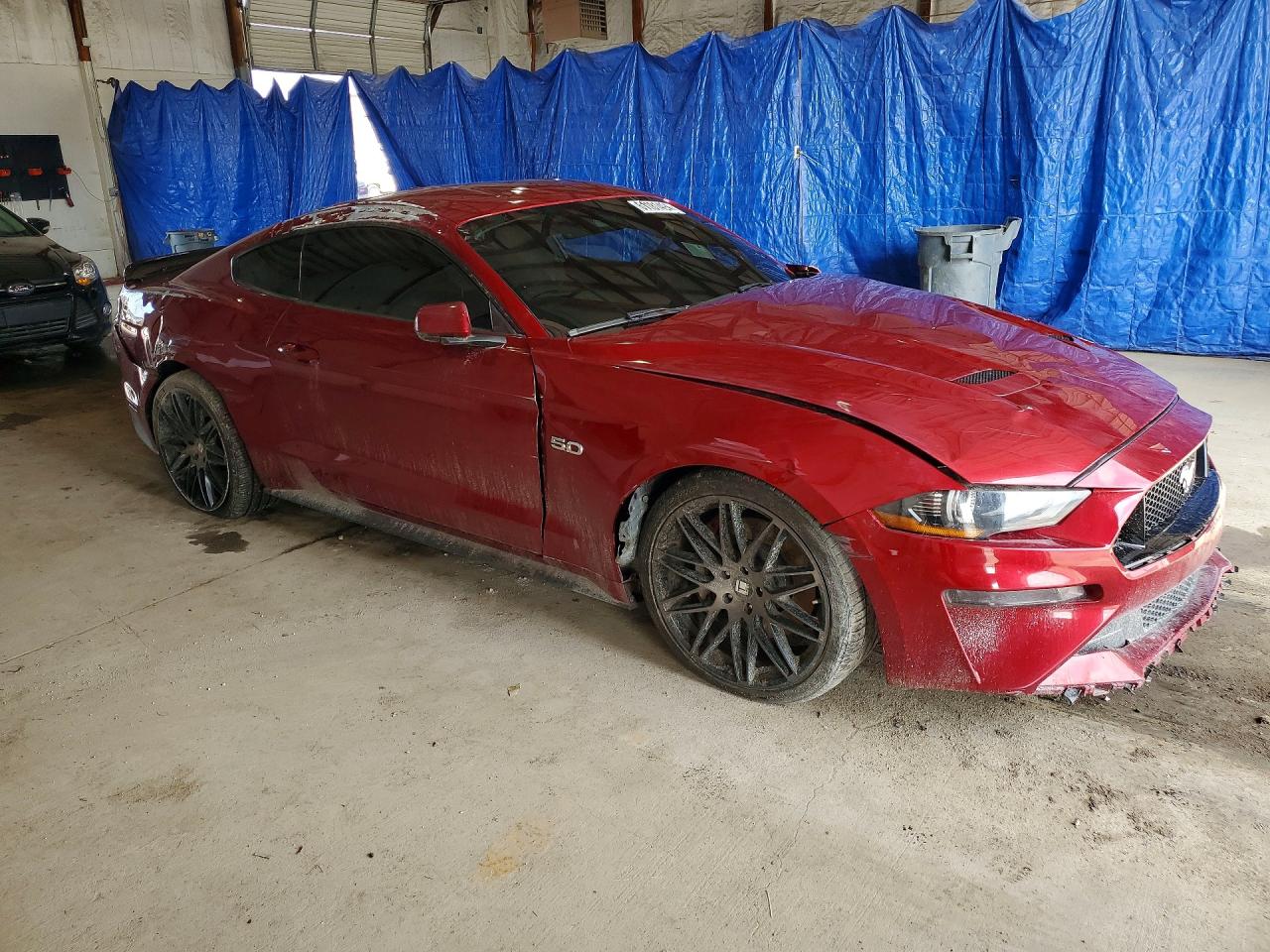 2019 Ford Mustang Gt Burgundy vin: 1FA6P8CF4K5141198