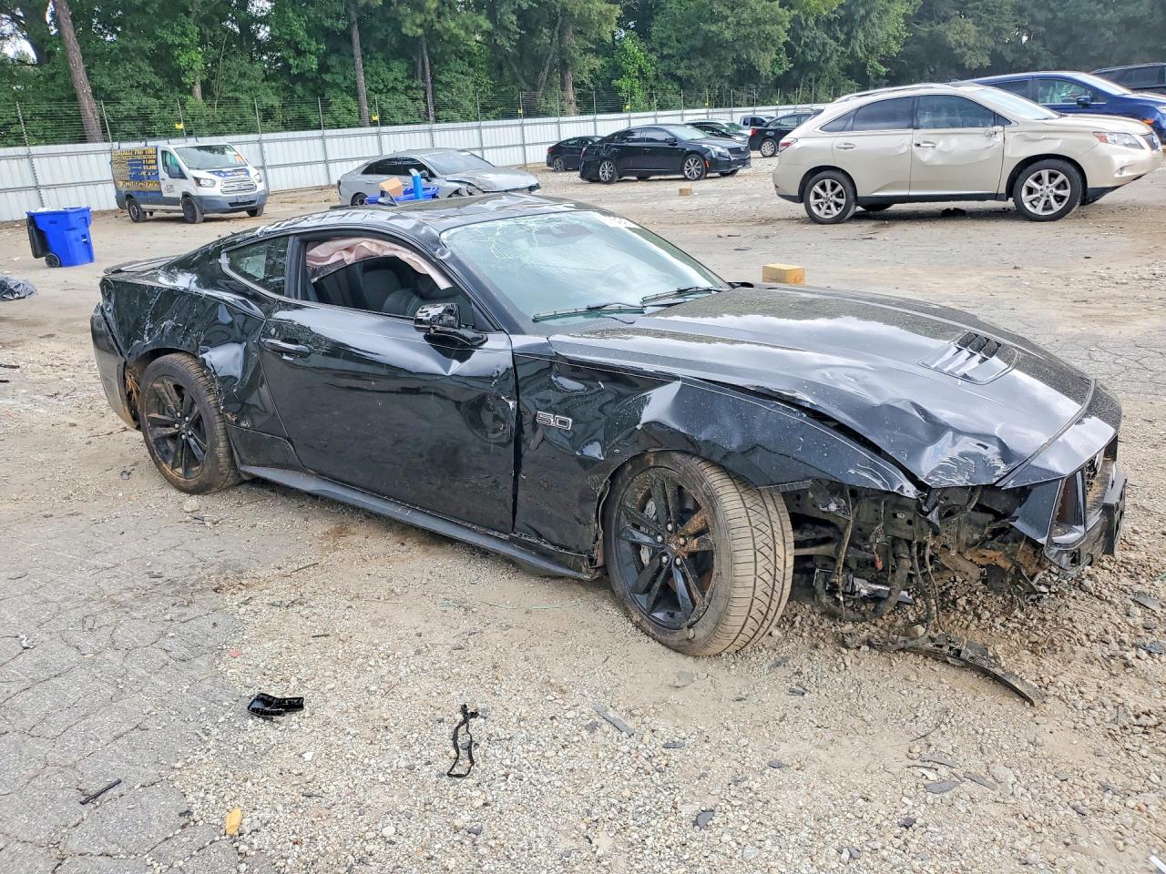 2024 Ford Mustang Gt Черный vin: 1FA6P8CF4R5416403