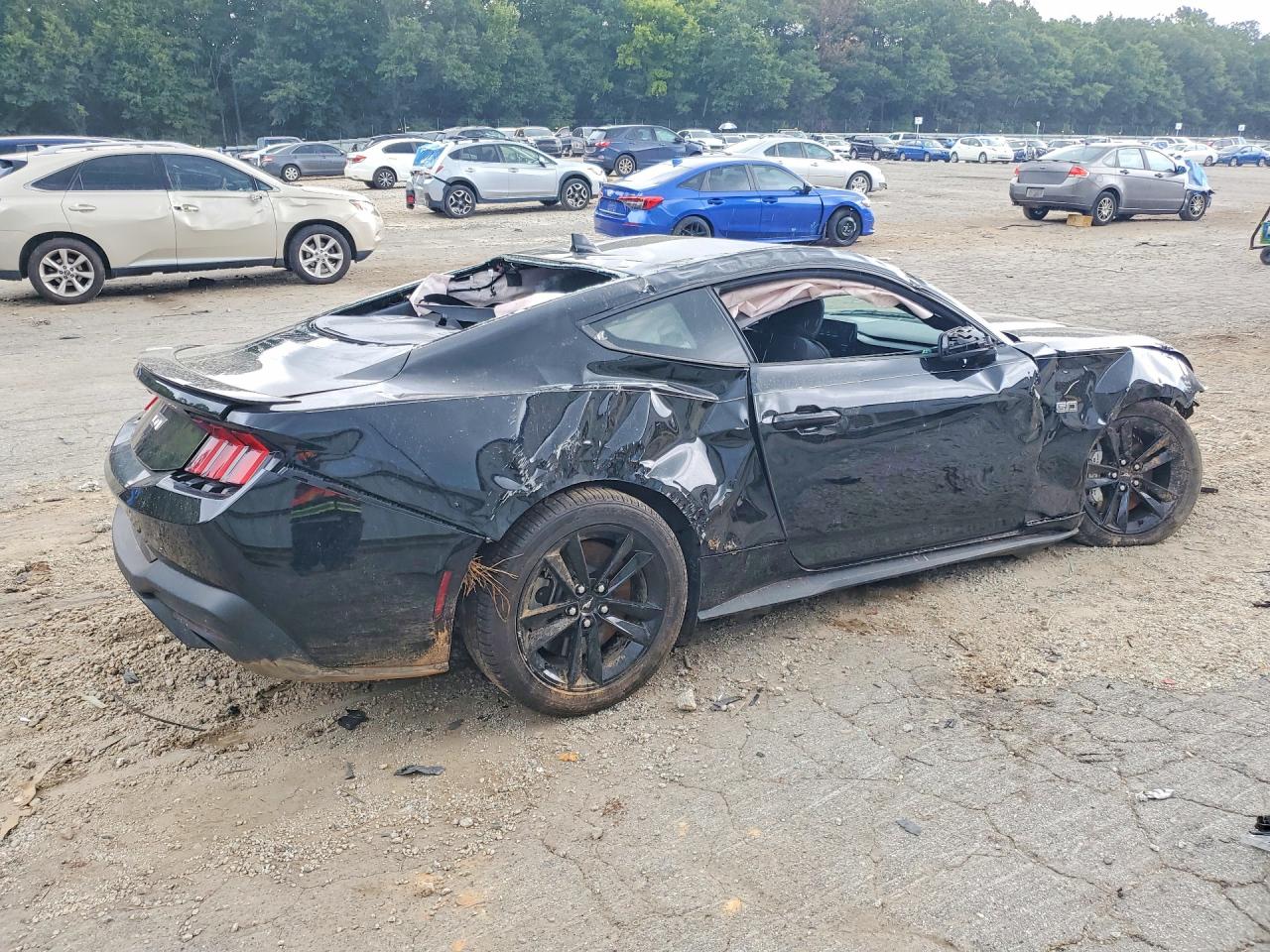 2024 Ford Mustang Gt Черный vin: 1FA6P8CF4R5416403