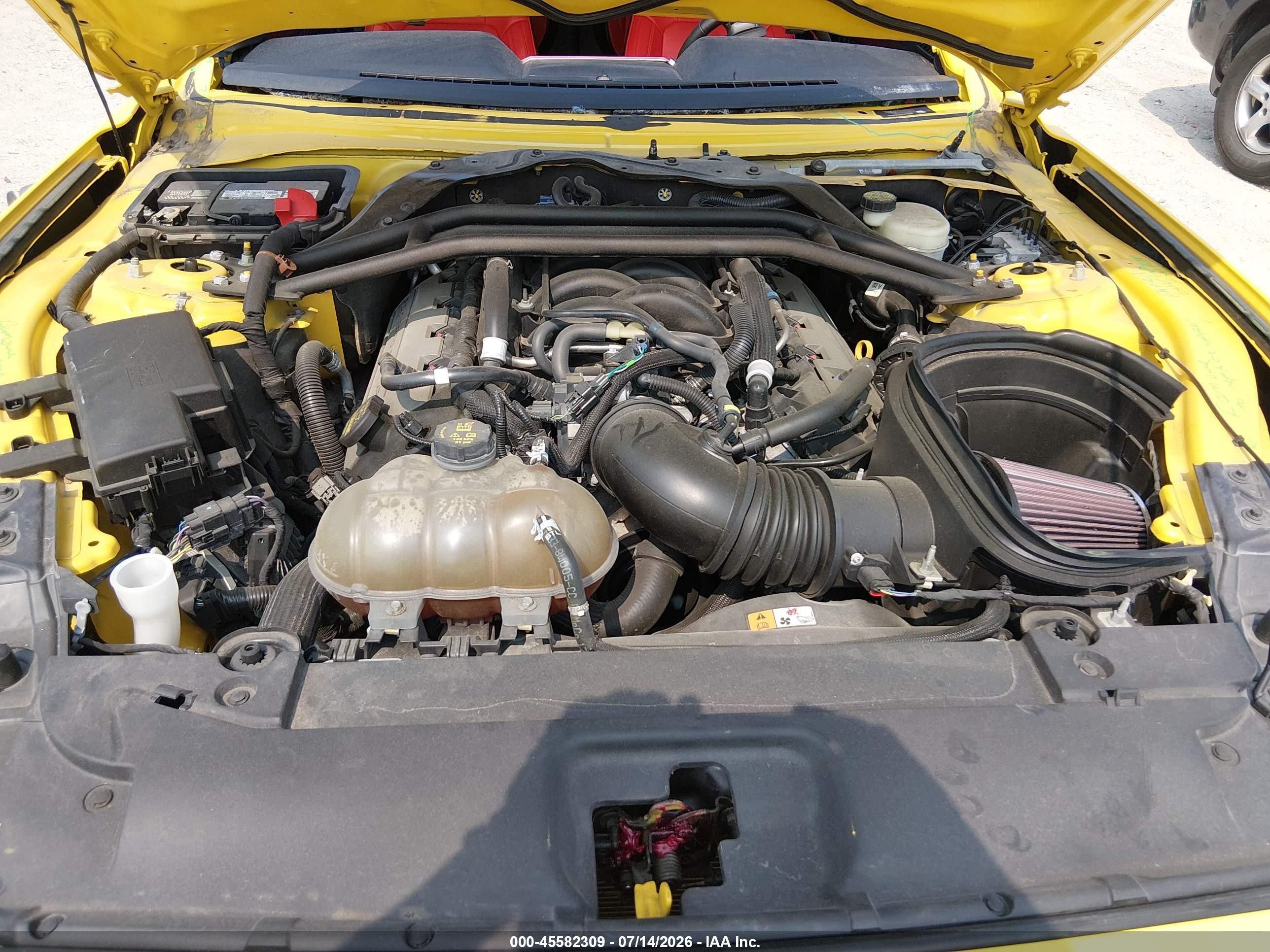 2015 Ford Mustang Gt Premium Yellow vin: 1FA6P8CF5F5310246