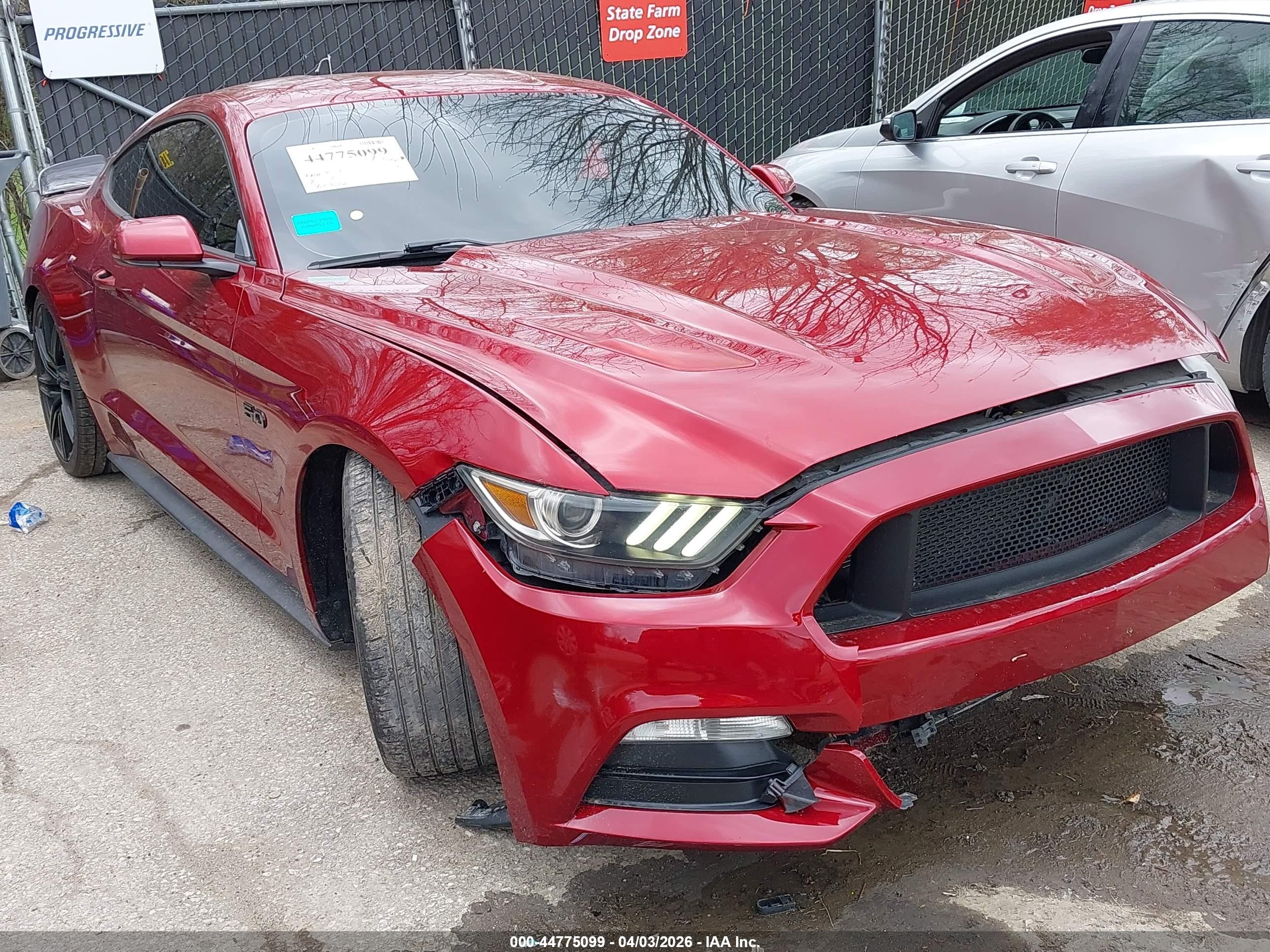 2015 Ford Mustang Gt Red vin: 1FA6P8CF5F5359088