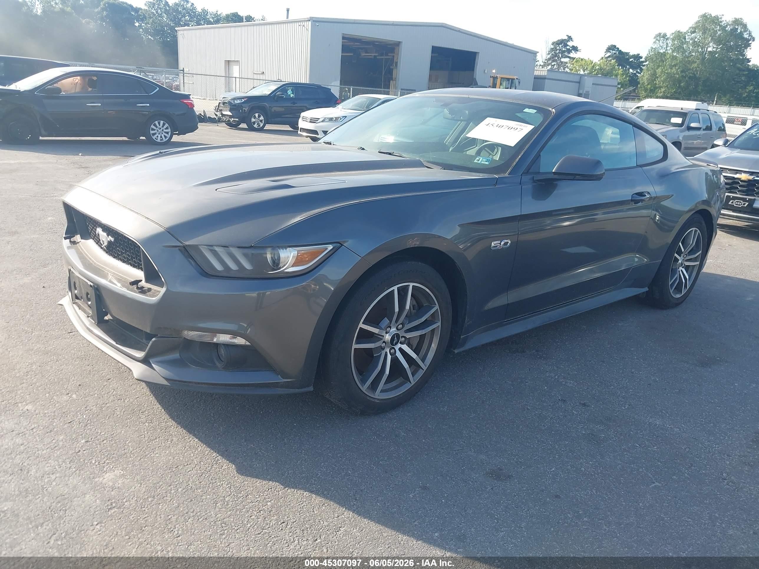 2015 Ford Mustang Gt Premium Gray vin: 1FA6P8CF5F5367675