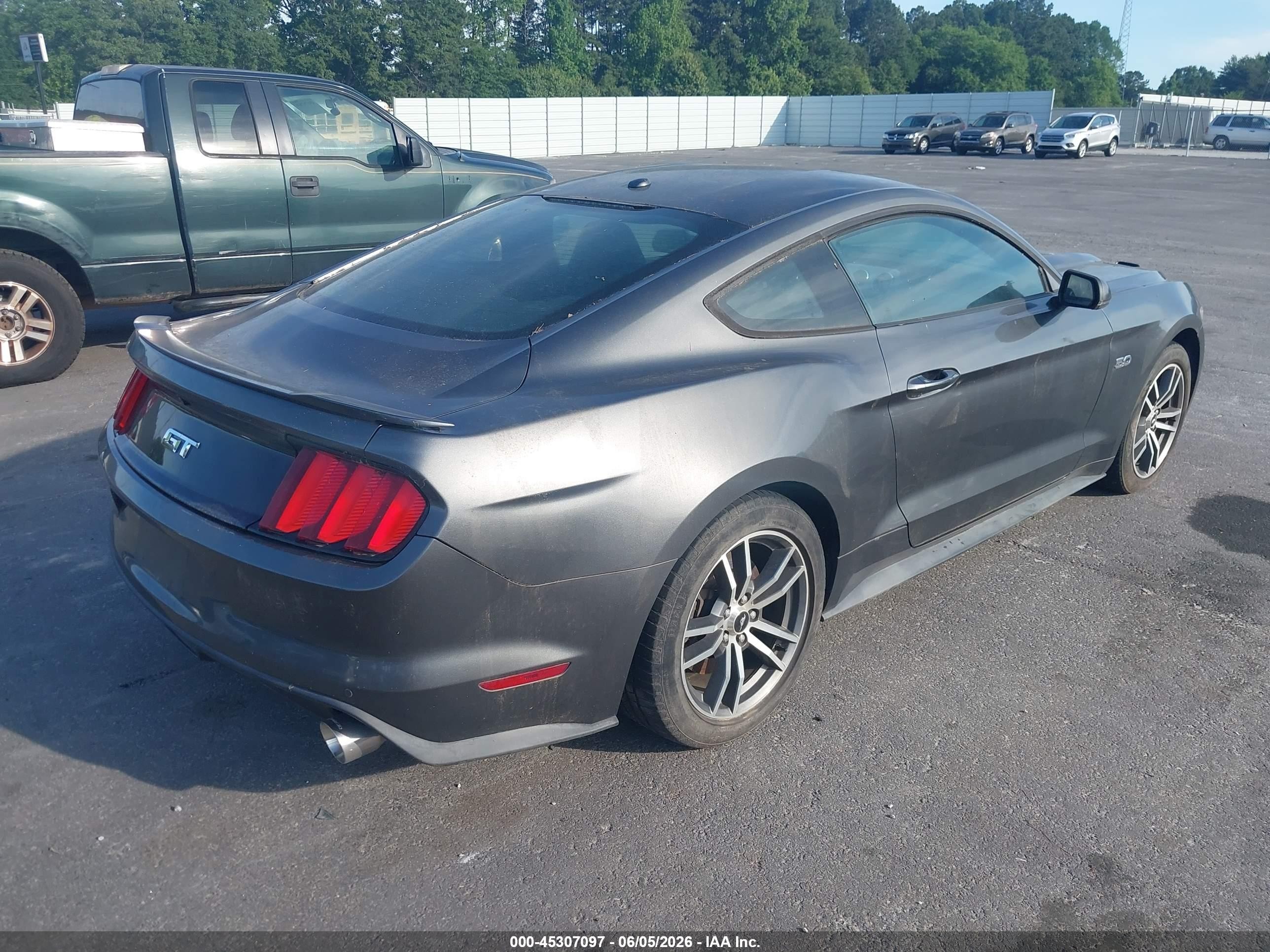 2015 Ford Mustang Gt Premium Gray vin: 1FA6P8CF5F5367675
