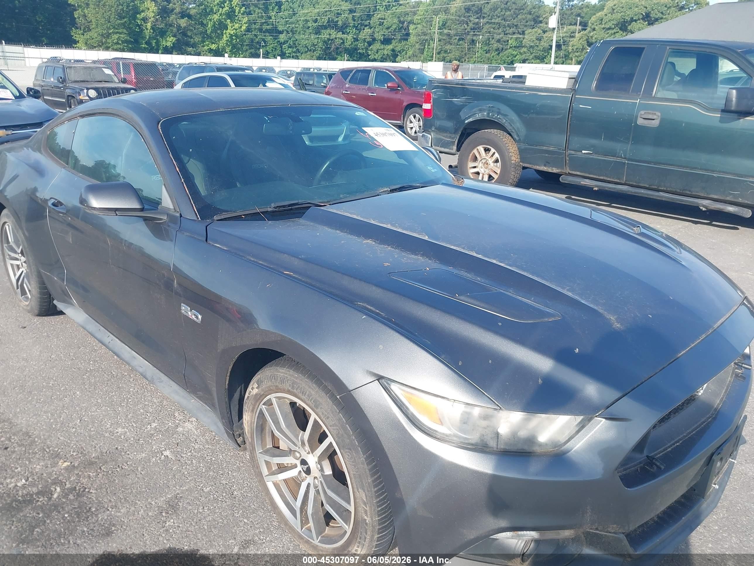 2015 Ford Mustang Gt Premium Gray vin: 1FA6P8CF5F5367675