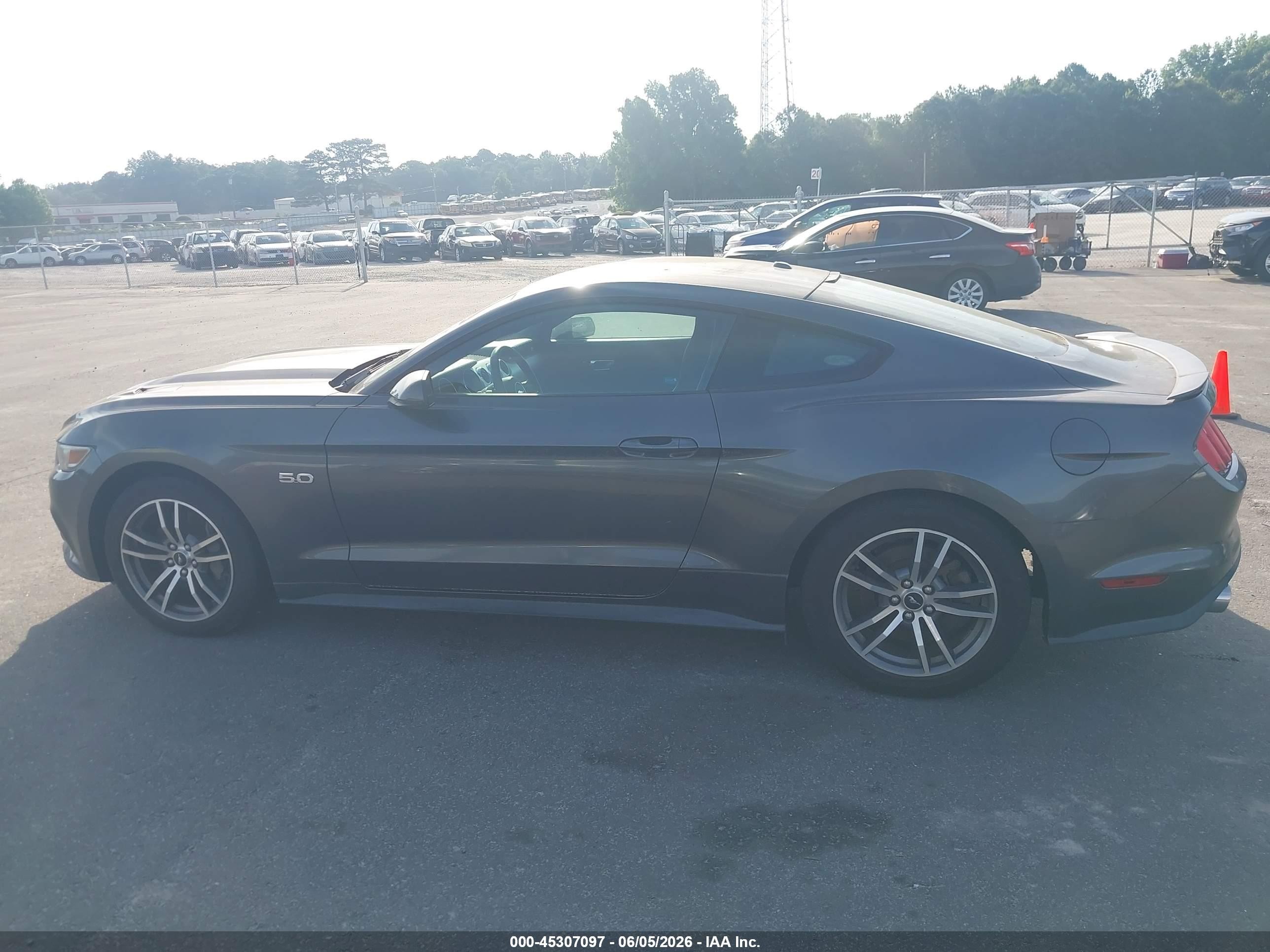 2015 Ford Mustang Gt Premium Gray vin: 1FA6P8CF5F5367675