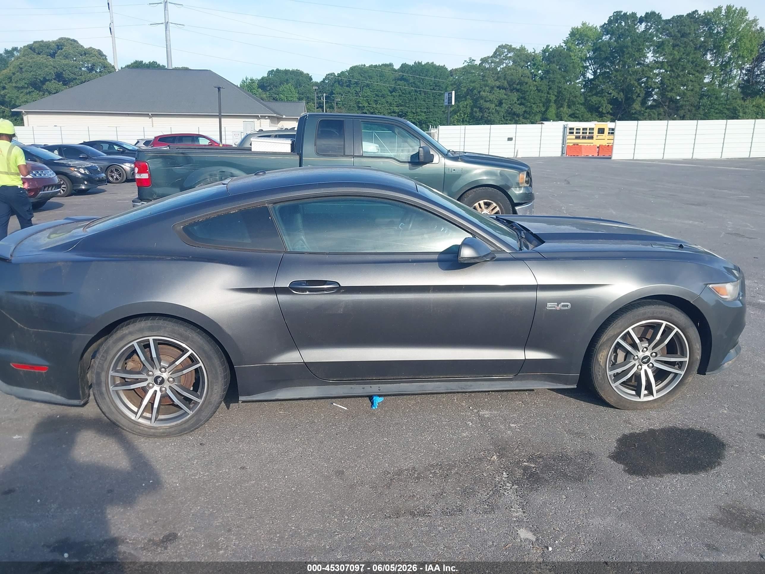 2015 Ford Mustang Gt Premium Gray vin: 1FA6P8CF5F5367675