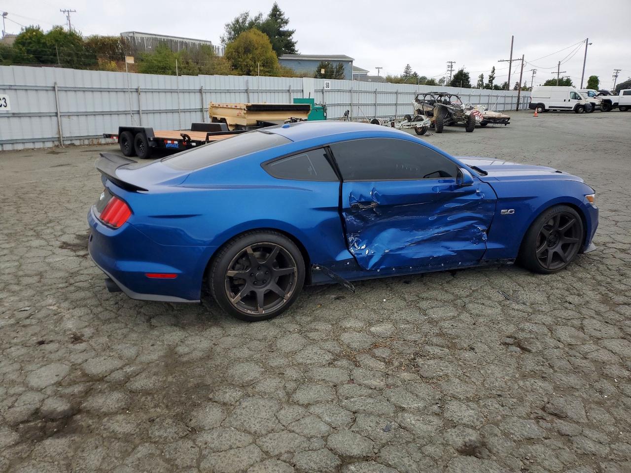2017 Ford Mustang Gt Blue vin: 1FA6P8CF5H5307009