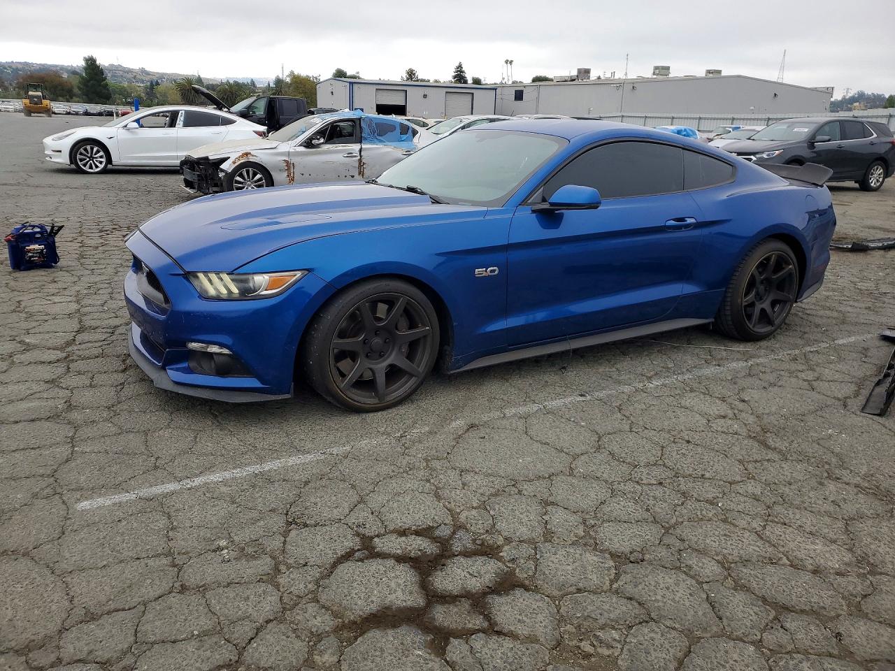 2017 Ford Mustang Gt Blue vin: 1FA6P8CF5H5307009
