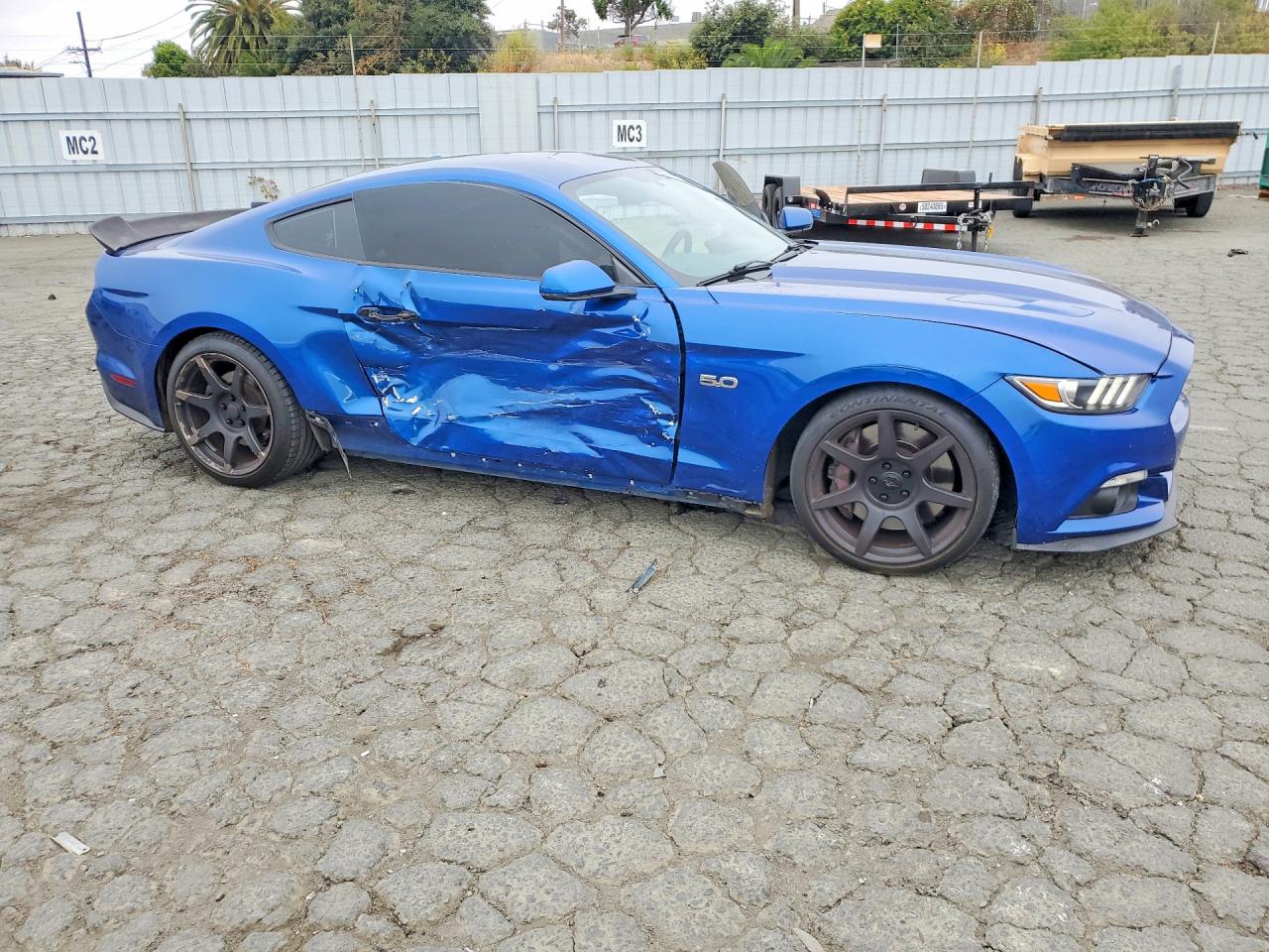 2017 Ford Mustang Gt Blue vin: 1FA6P8CF5H5307009
