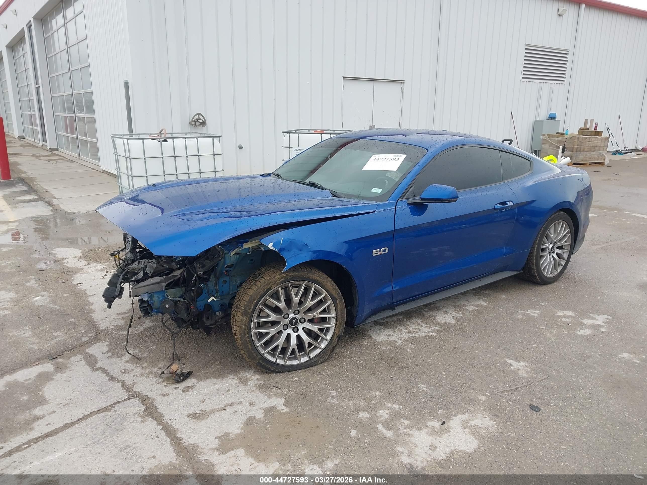 2017 Ford Mustang Gt Premium Синий vin: 1FA6P8CF5H5339779