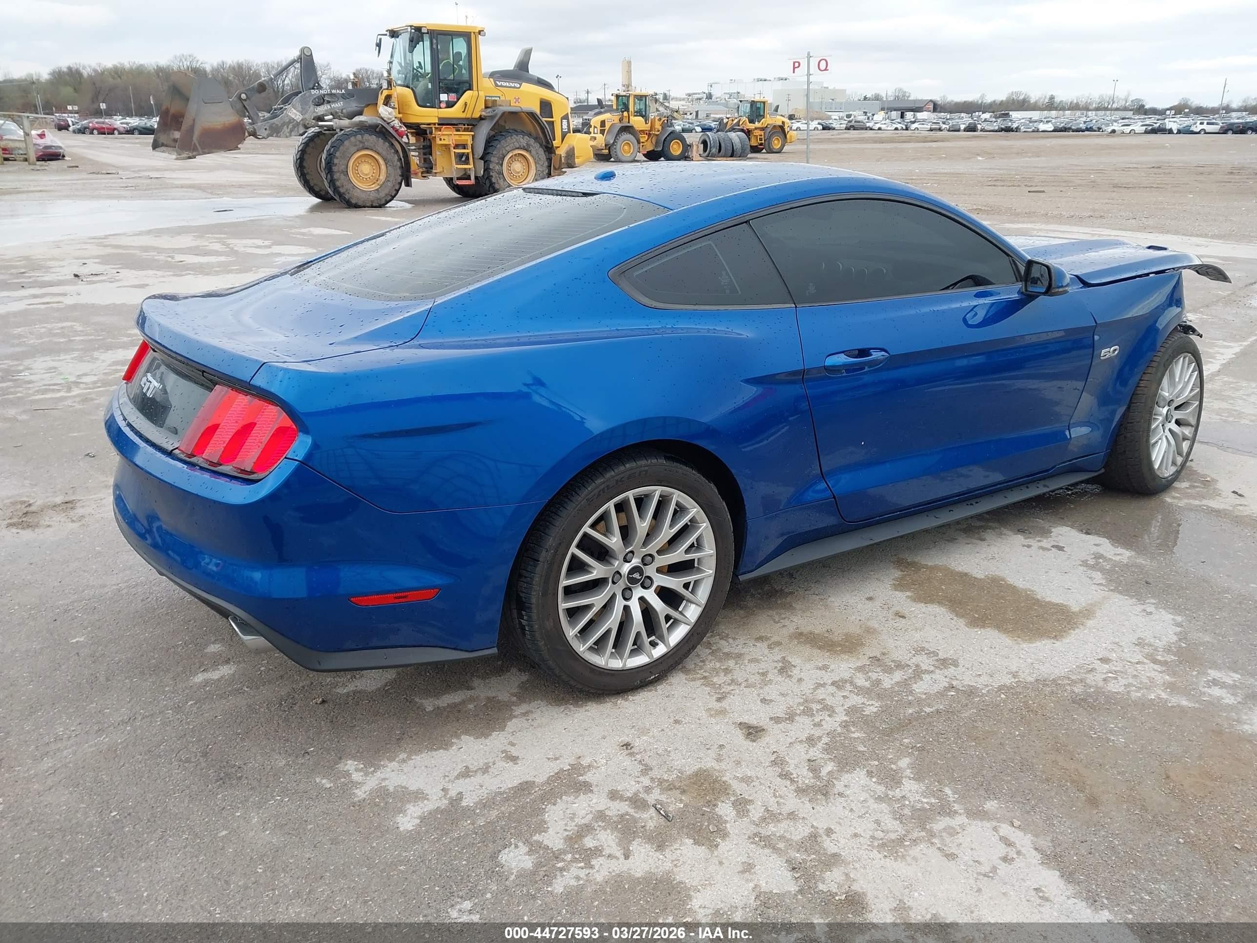 2017 Ford Mustang Gt Premium Синий vin: 1FA6P8CF5H5339779