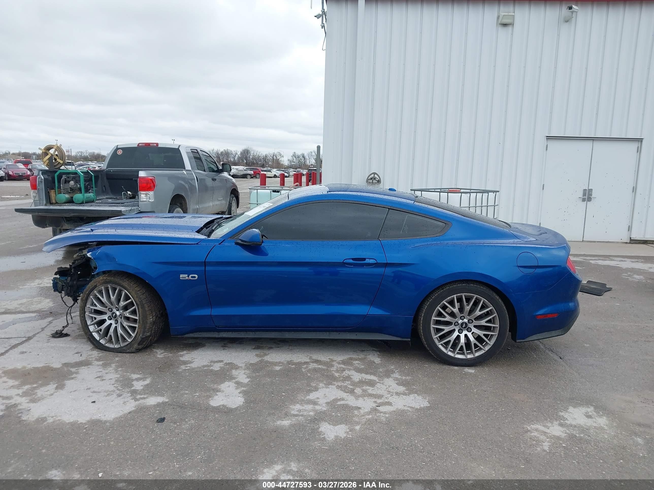 2017 Ford Mustang Gt Premium Синий vin: 1FA6P8CF5H5339779
