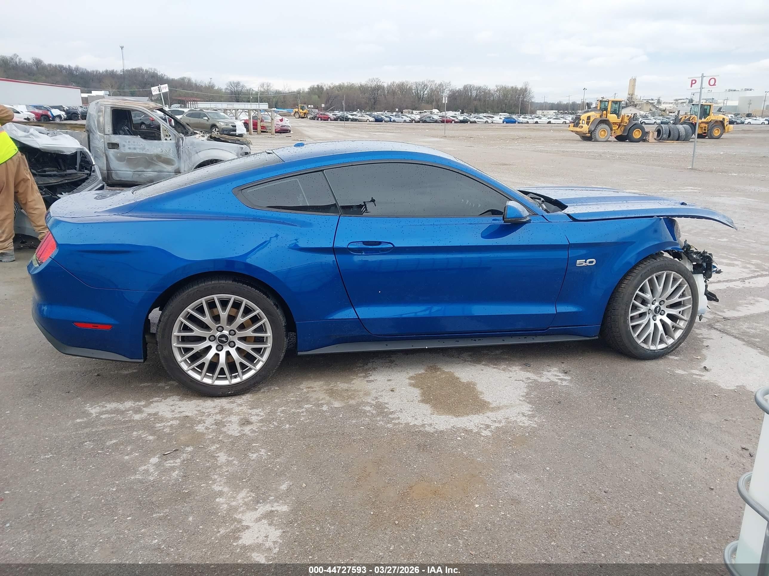 2017 Ford Mustang Gt Premium Синий vin: 1FA6P8CF5H5339779