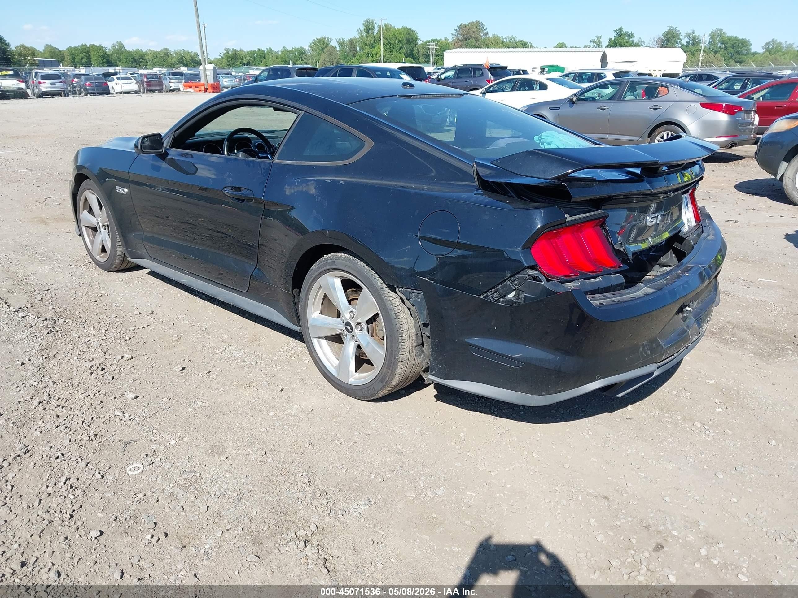 2019 Ford Mustang Gt Черный vin: 1FA6P8CF5K5187235