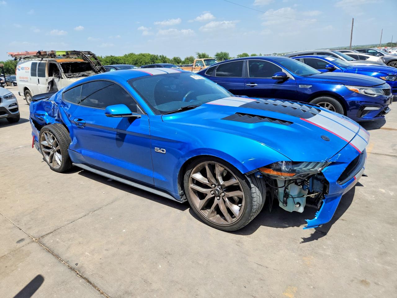 2019 Ford Mustang Gt Blue vin: 1FA6P8CF5K5200341