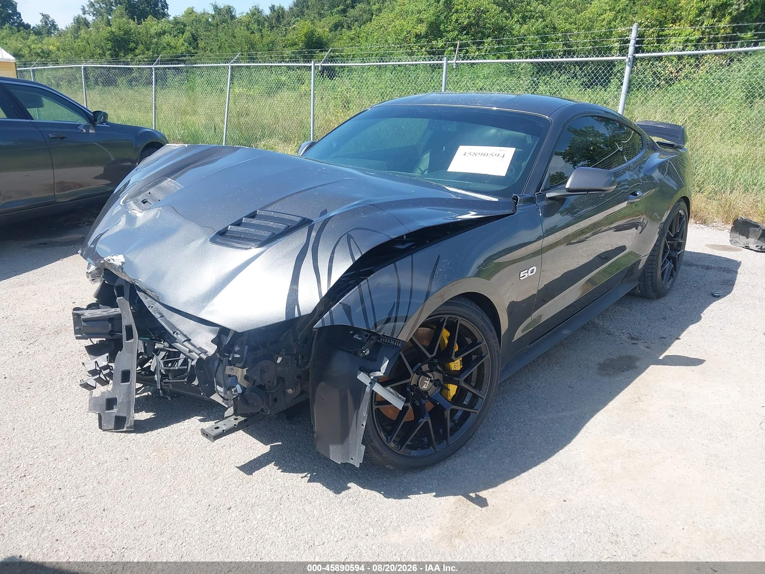 2020 Ford Mustang Gt Fastback Black vin: 1FA6P8CF5L5132933