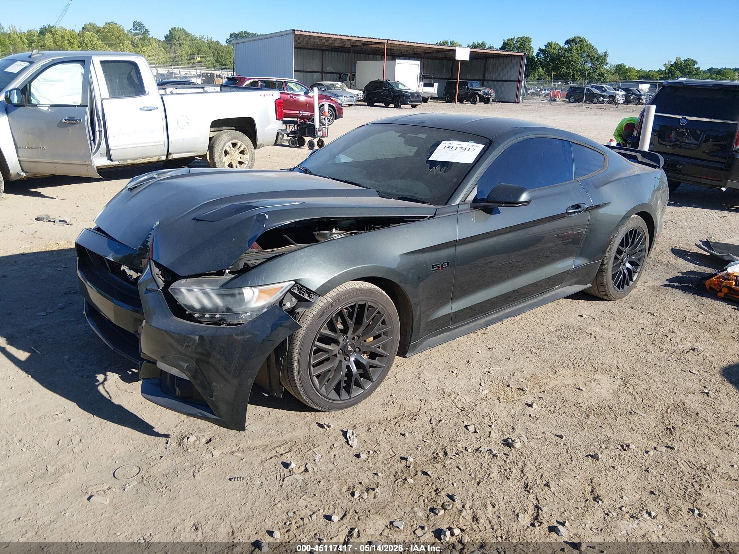 2015 Ford Mustang Gt Gray vin: 1FA6P8CF6F5343997