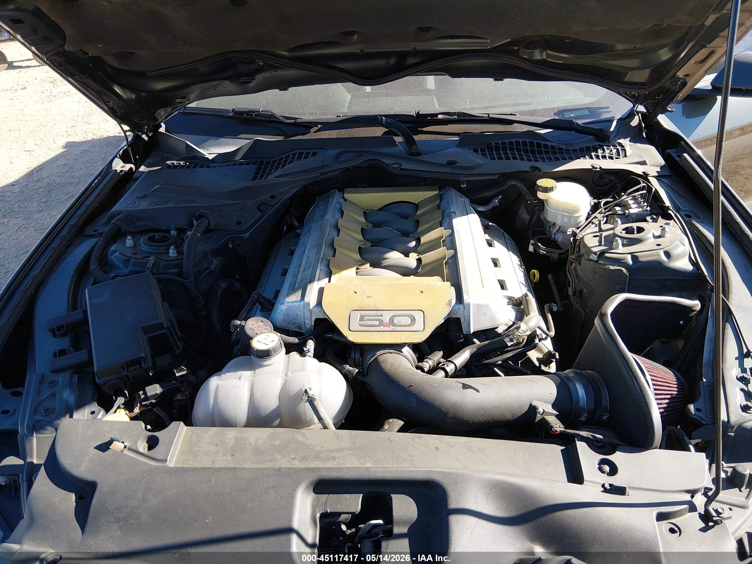 2015 Ford Mustang Gt Gray vin: 1FA6P8CF6F5343997