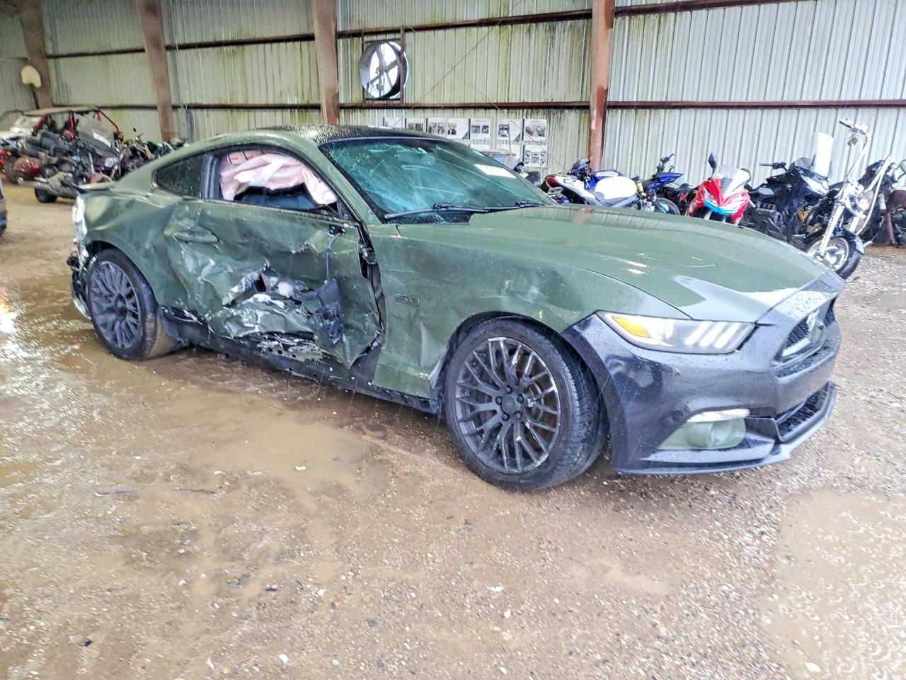 2015 Ford Mustang Gt Green vin: 1FA6P8CF6F5362310