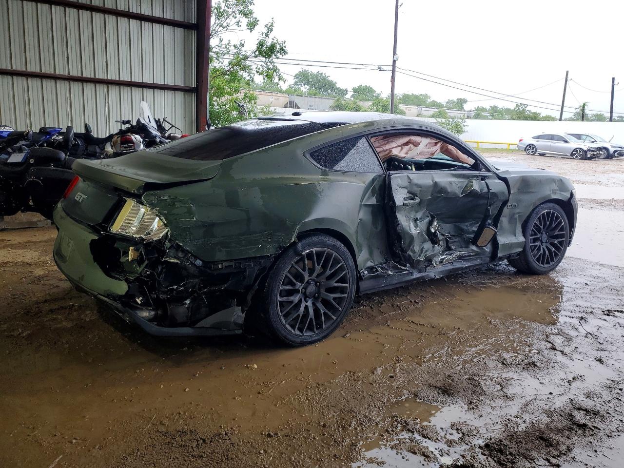 2015 Ford Mustang Gt Green vin: 1FA6P8CF6F5362310