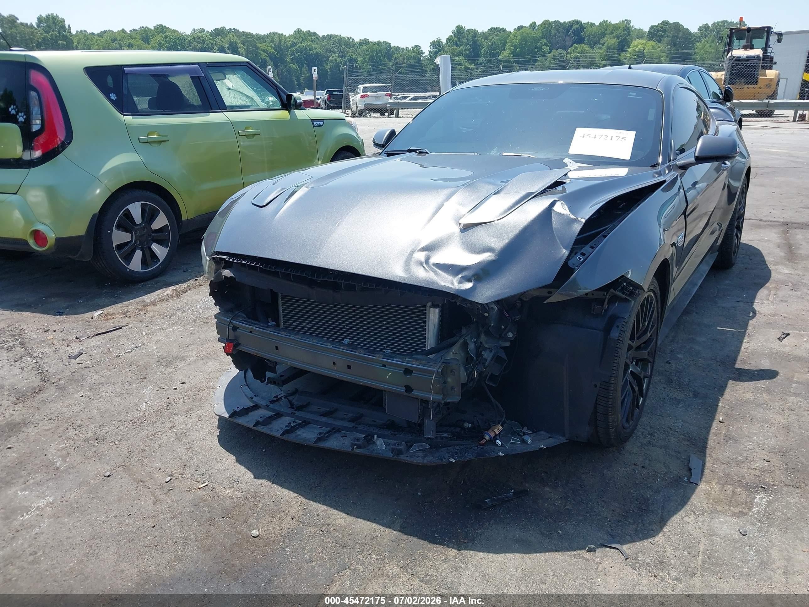 2015 Ford Mustang Gt Premium Gray vin: 1FA6P8CF6F5367541