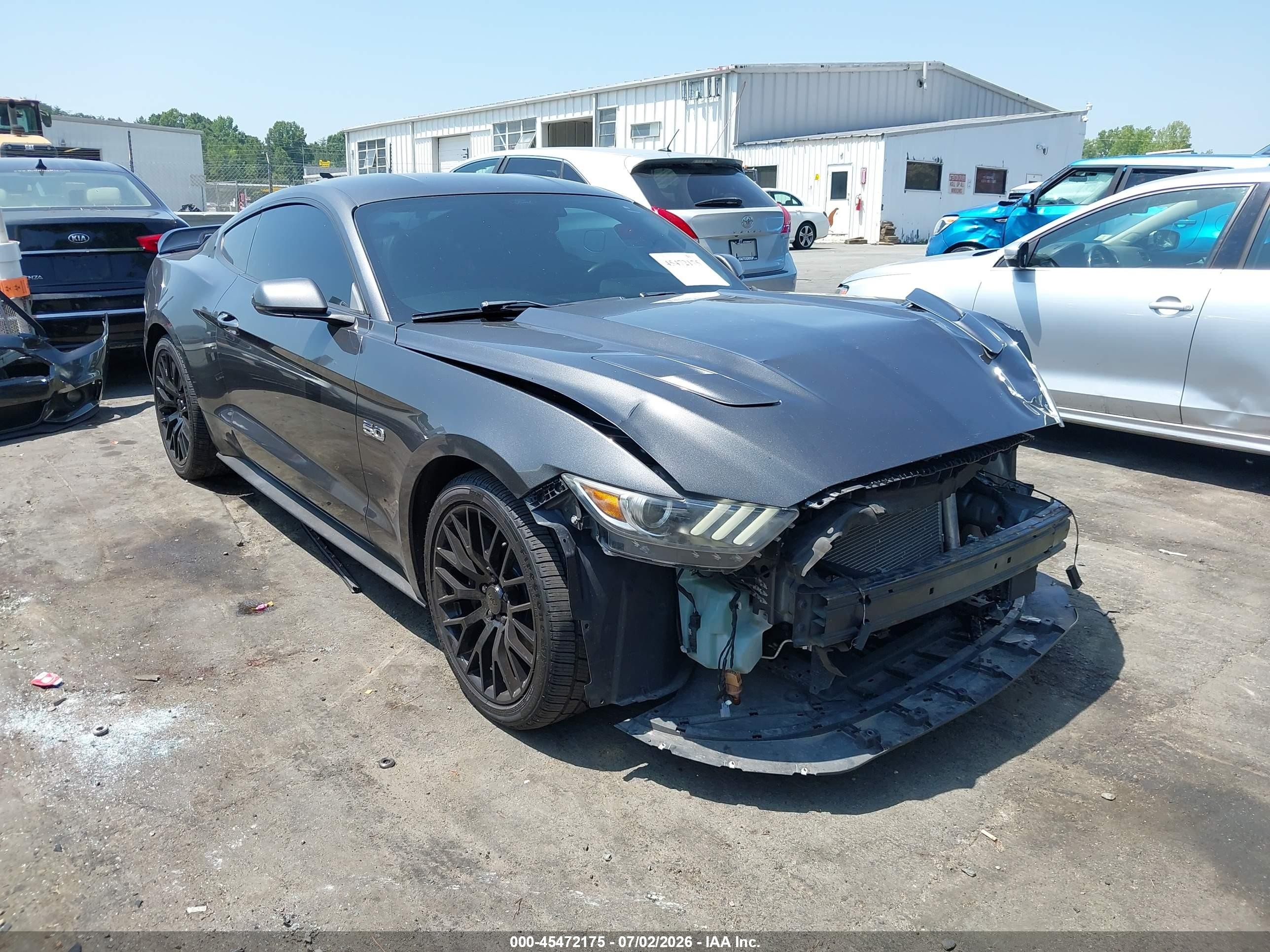 2015 Ford Mustang Gt Premium Gray vin: 1FA6P8CF6F5367541