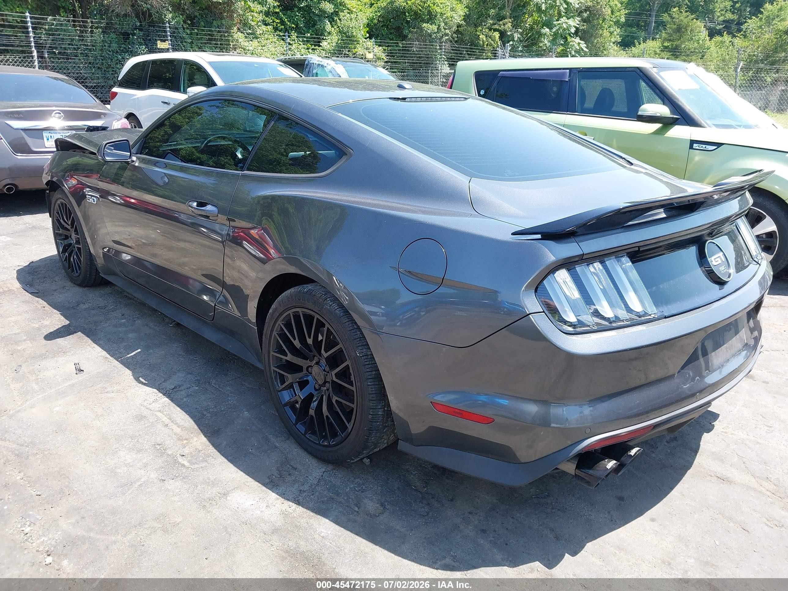 2015 Ford Mustang Gt Premium Gray vin: 1FA6P8CF6F5367541