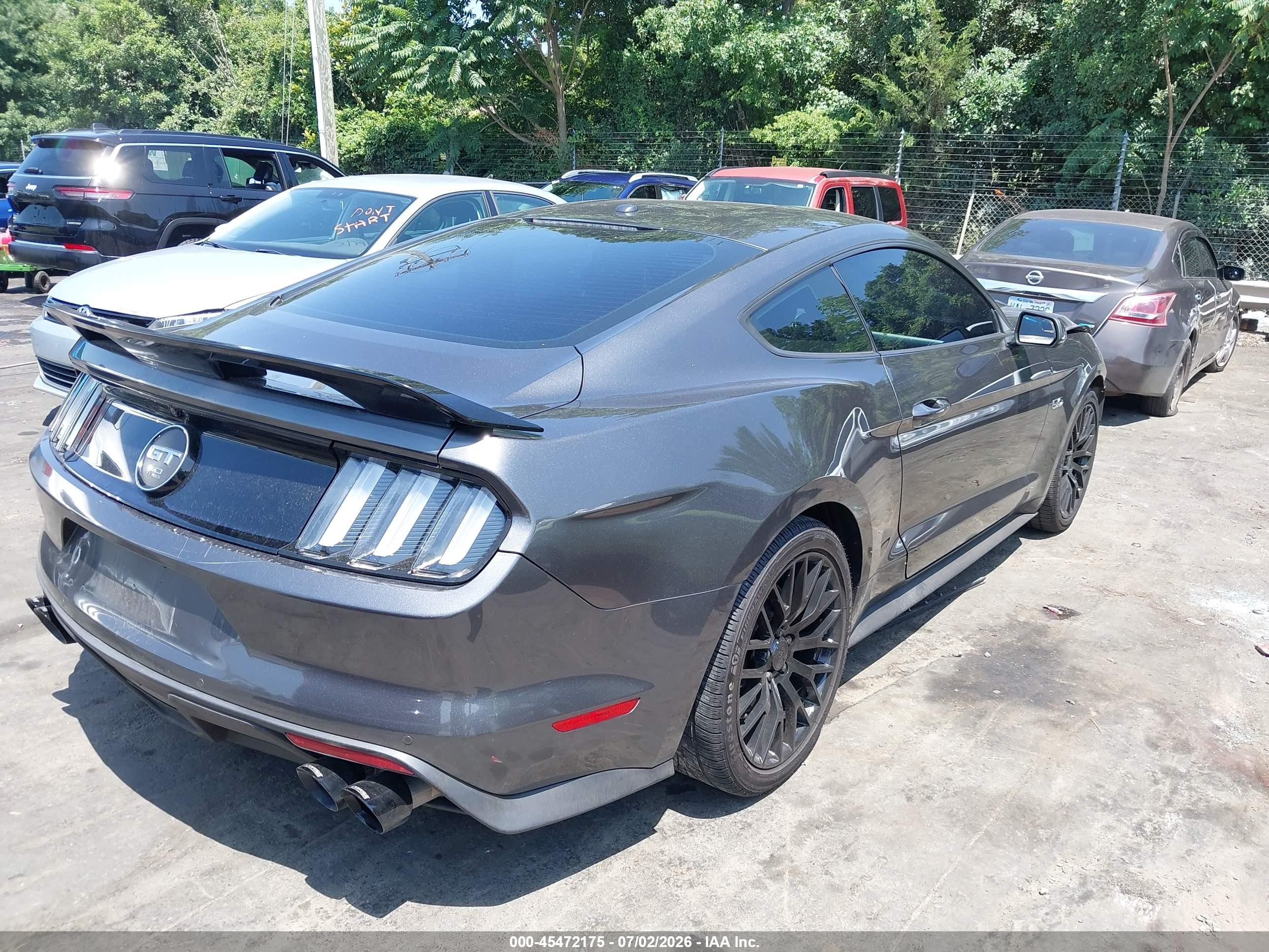 2015 Ford Mustang Gt Premium Gray vin: 1FA6P8CF6F5367541