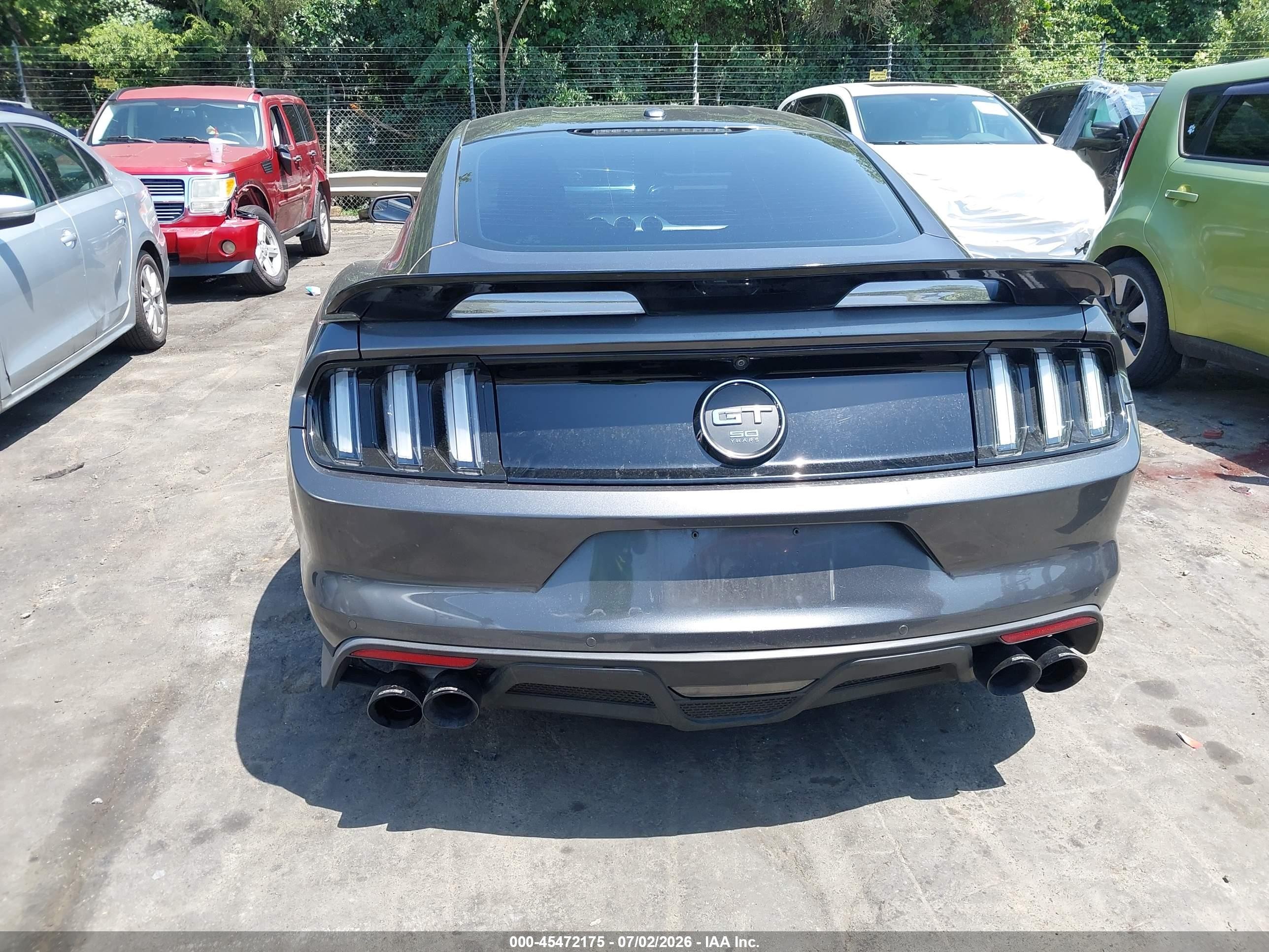 2015 Ford Mustang Gt Premium Gray vin: 1FA6P8CF6F5367541