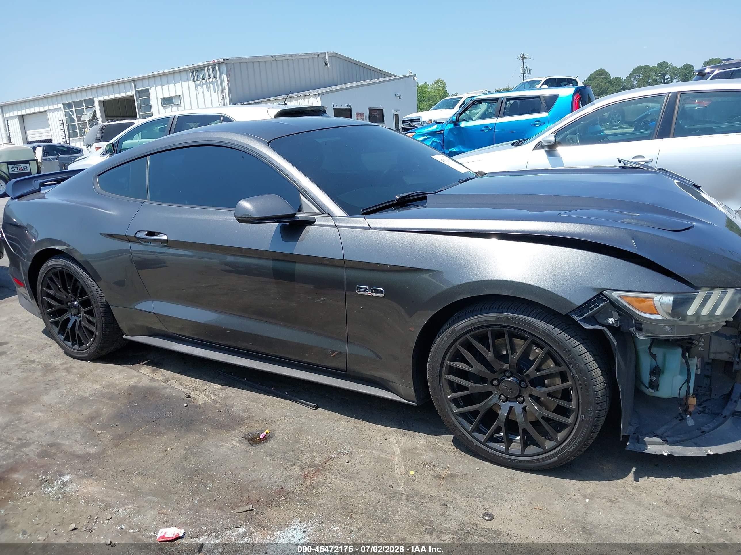 2015 Ford Mustang Gt Premium Gray vin: 1FA6P8CF6F5367541