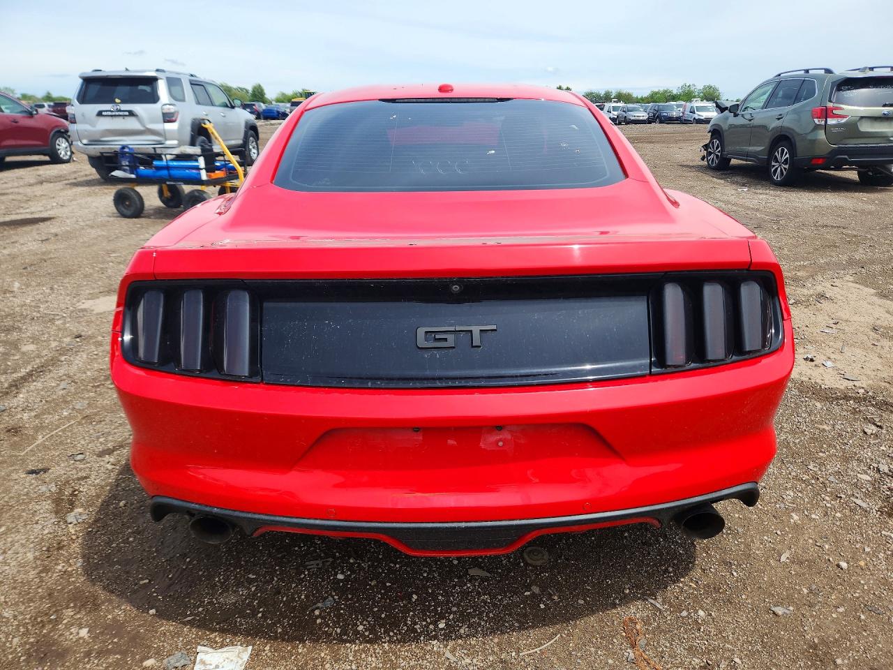 2015 Ford Mustang Gt Red vin: 1FA6P8CF6F5384887