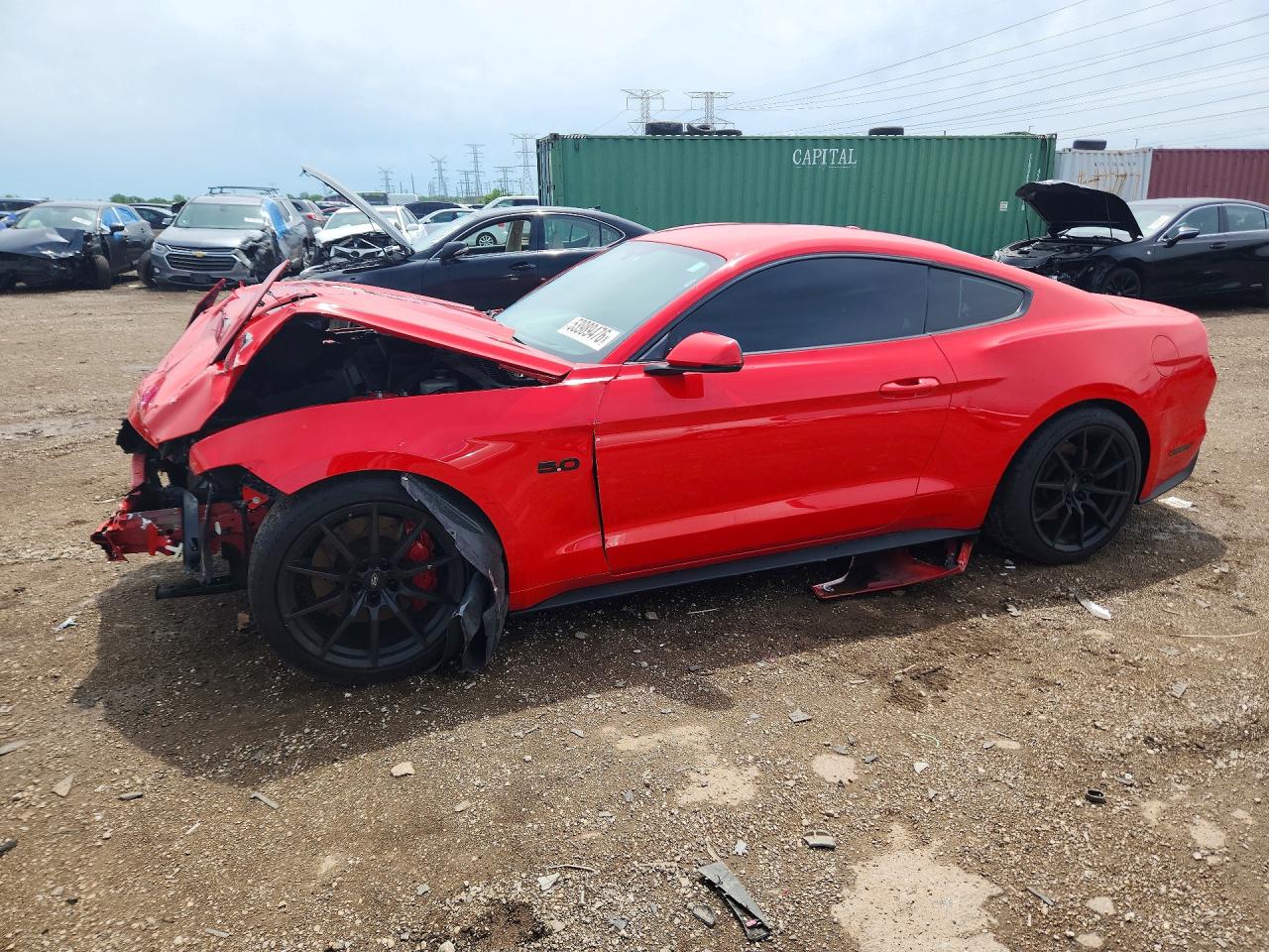 2015 Ford Mustang Gt Red vin: 1FA6P8CF6F5384887