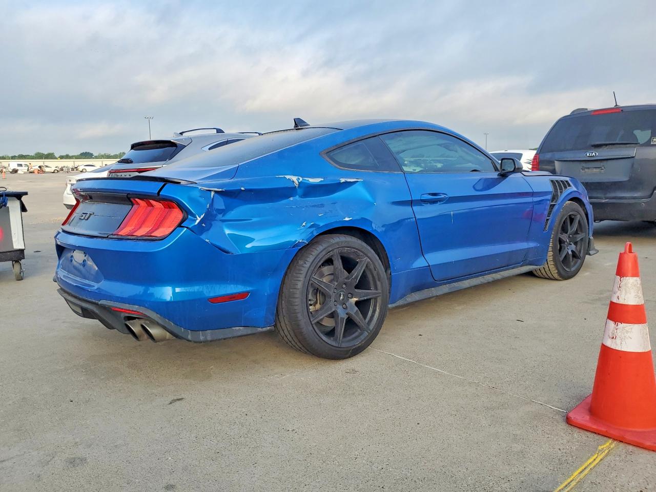2021 Ford Mustang Gt Синий vin: 1FA6P8CF6M5139519
