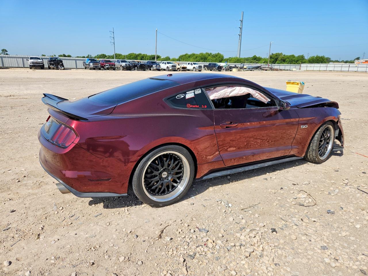 2015 Ford Mustang Gt Burgundy vin: 1FA6P8CF7F5305971
