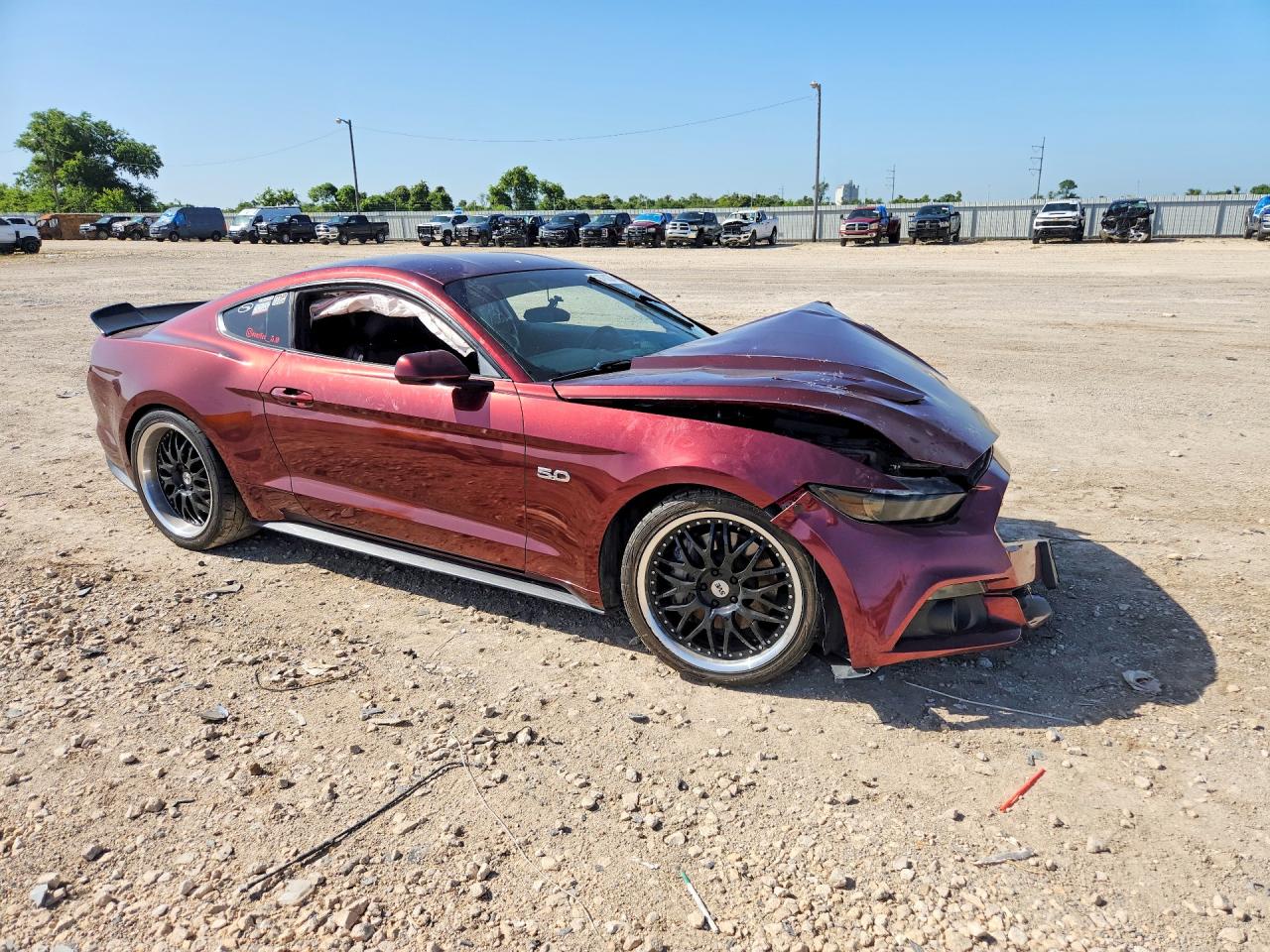 2015 Ford Mustang Gt Burgundy vin: 1FA6P8CF7F5305971