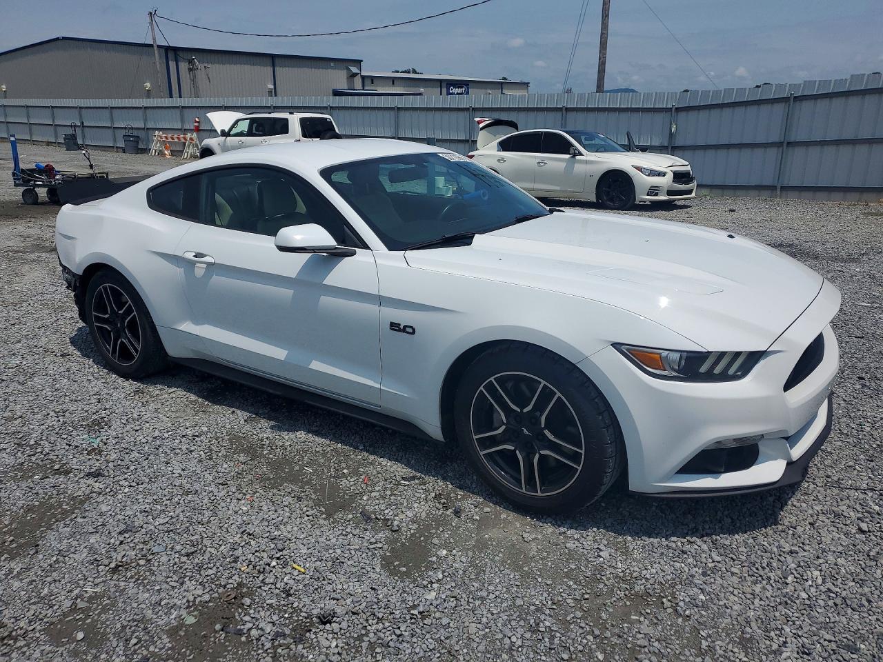 2015 Ford Mustang Gt White vin: 1FA6P8CF7F5309728